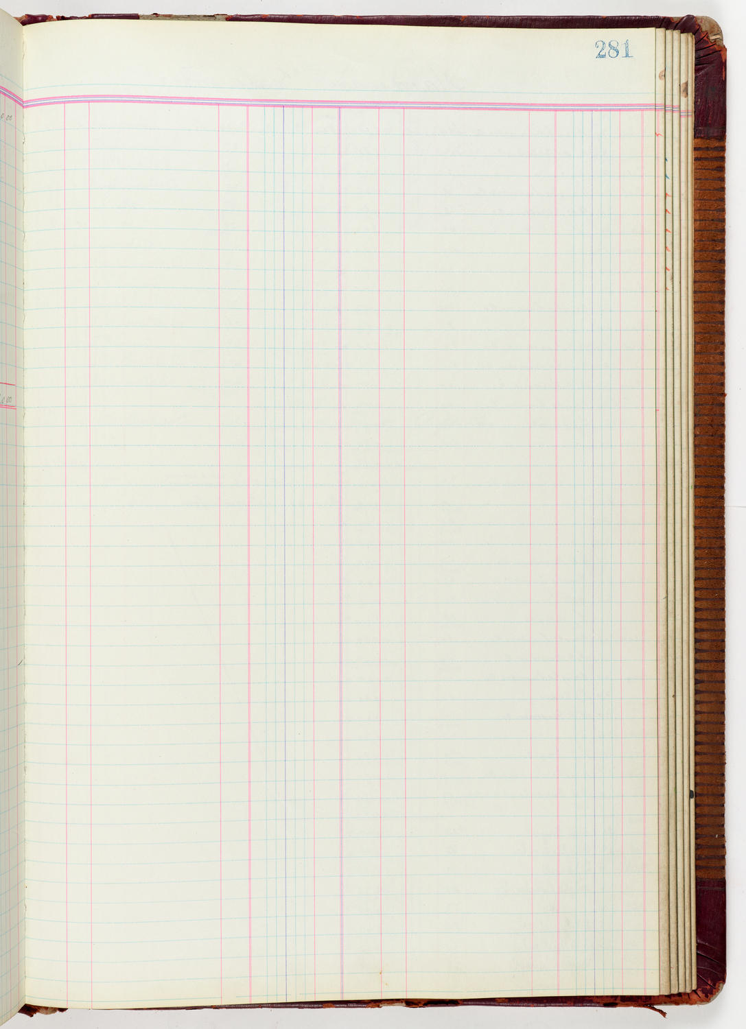 Music Hall Accounting Ledger Journal, volume 6, page 281