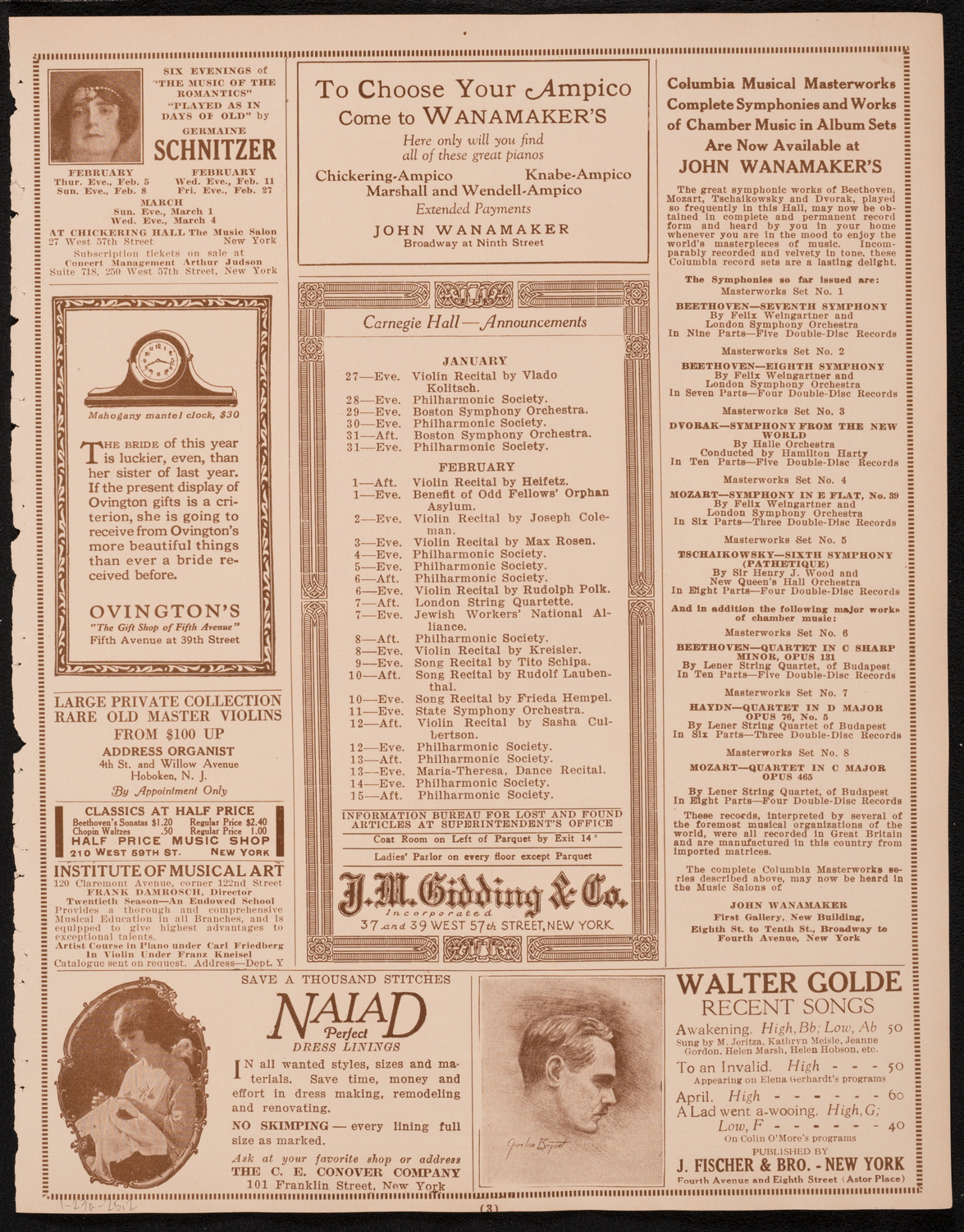 State Symphony Orchestra of New York, January 27, 1925, program page 3