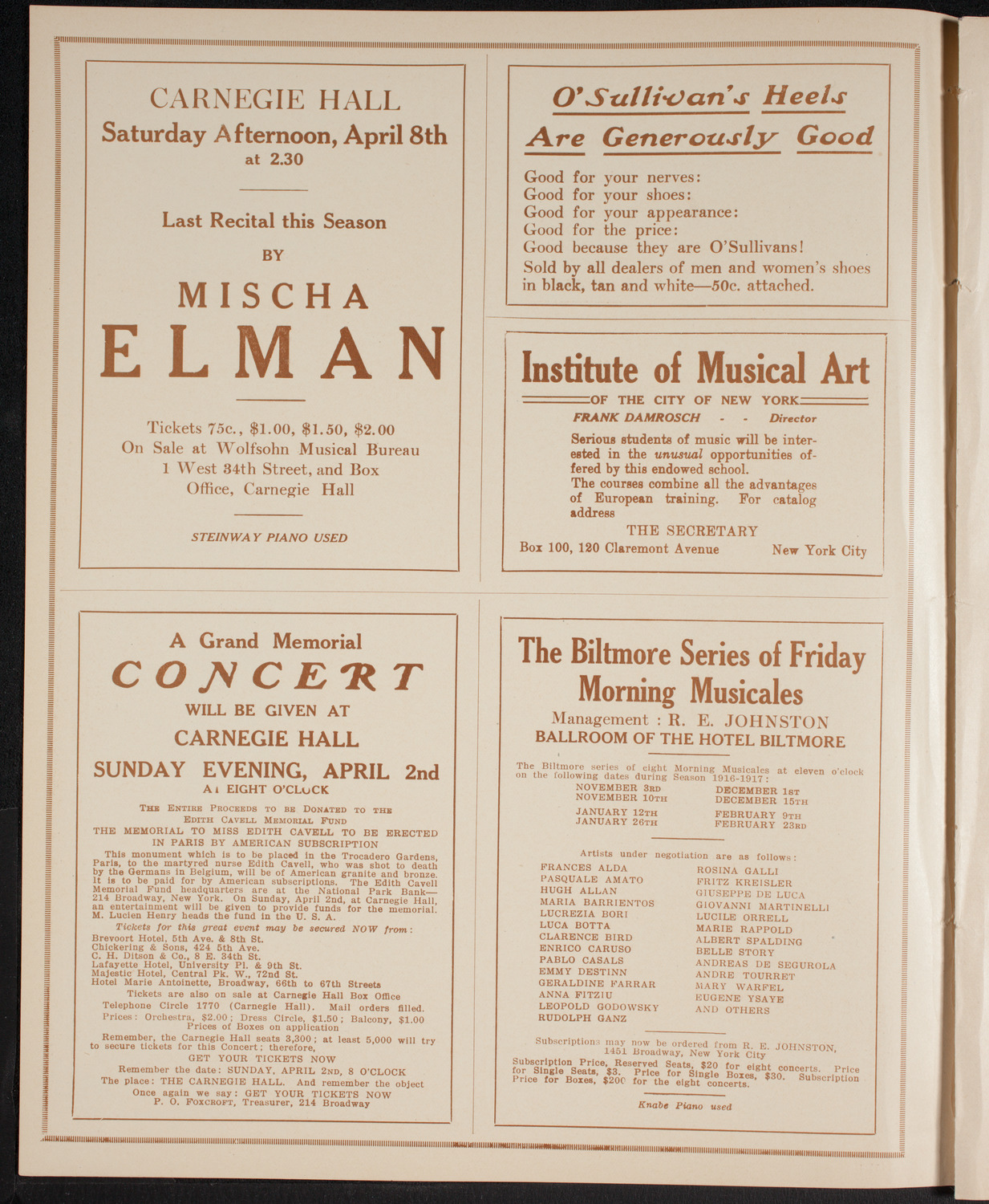 Mass Meeting/ Rally: American Rights Committee, March 13, 1916, program page 2