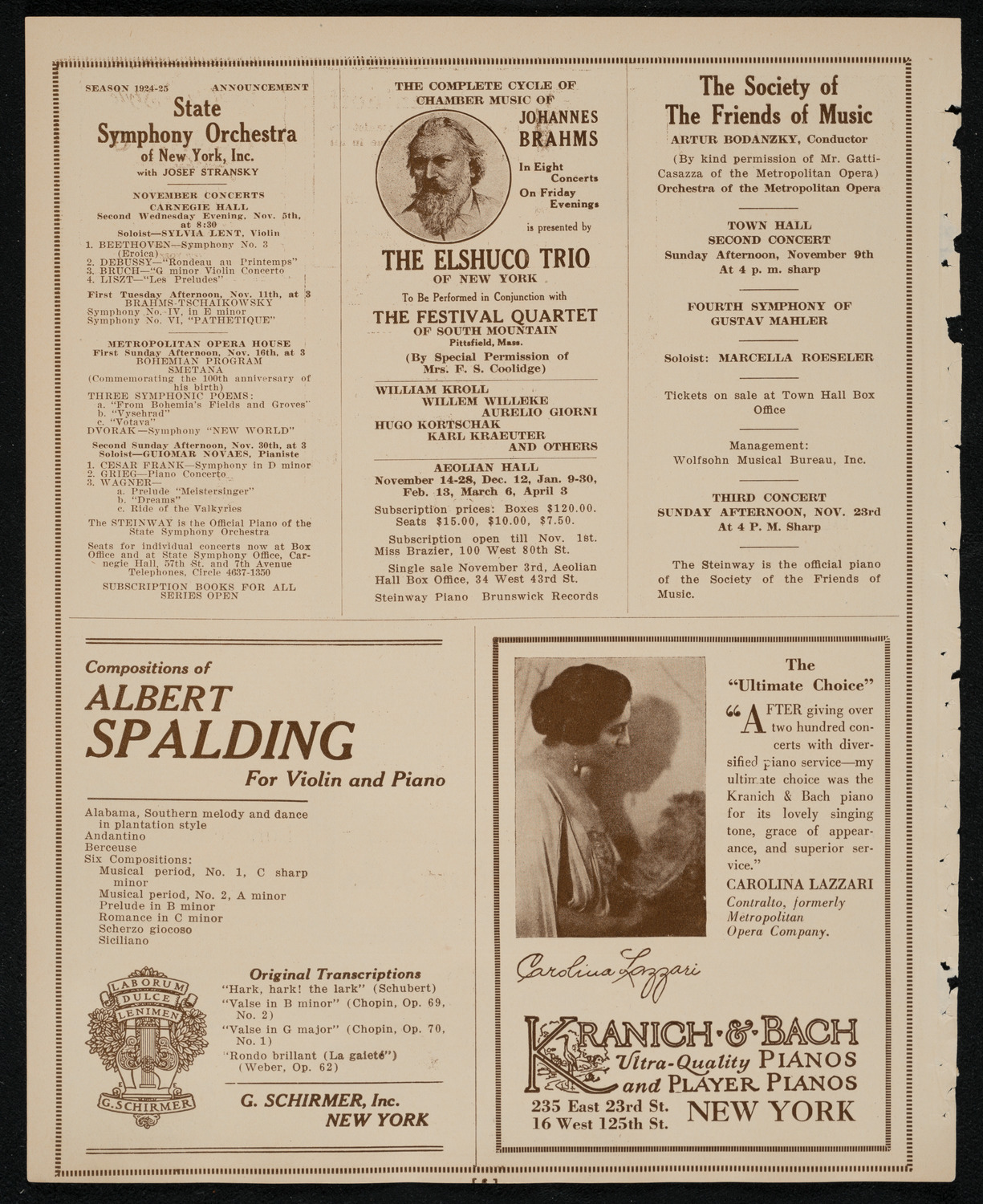 National Stage Children's Association, Inc.: "The Juvenile Follies Revue of 1925", November 3, 1924, program page 6