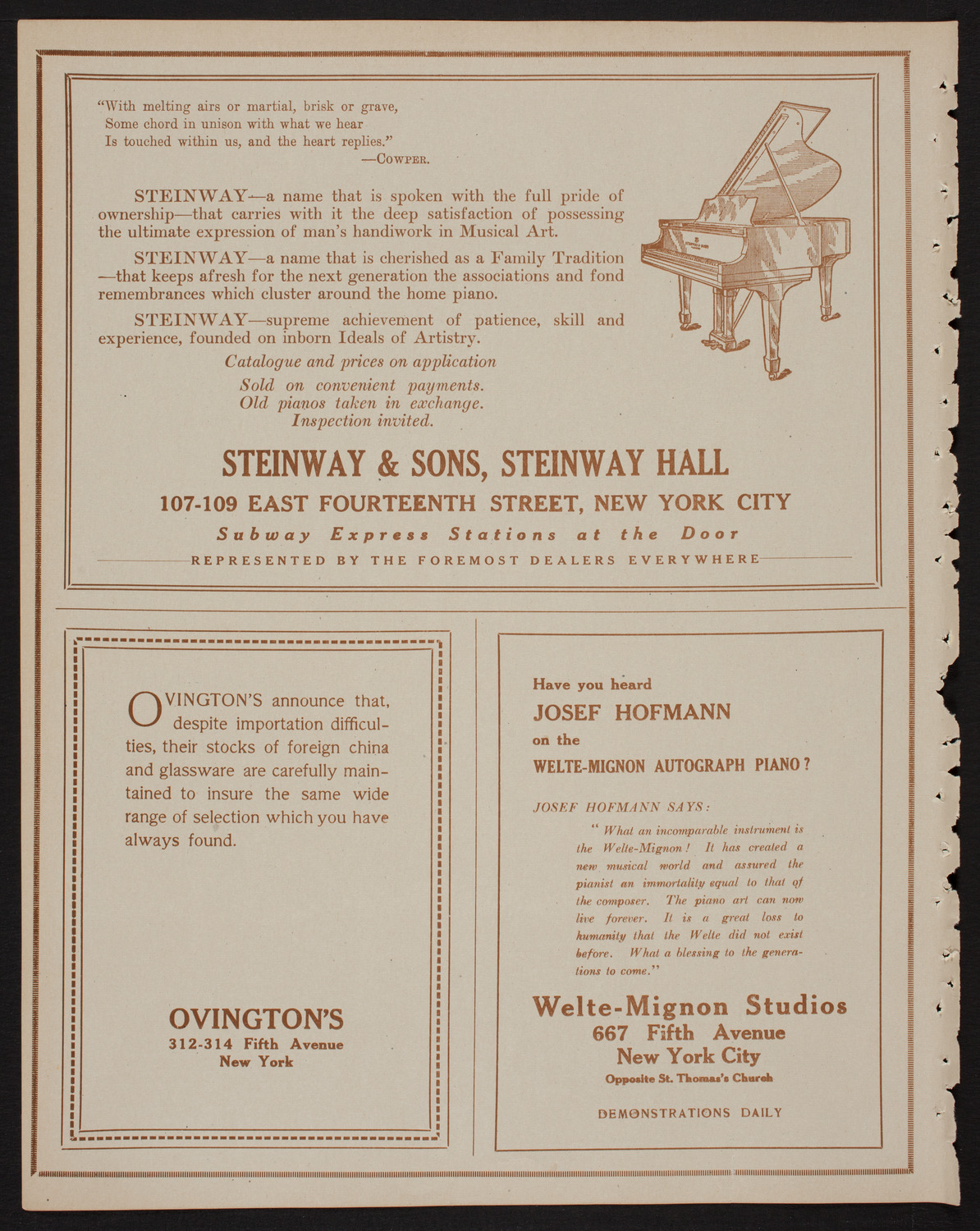 Metropolitan Opera House Orchestra, June 4, 1918, program page 4