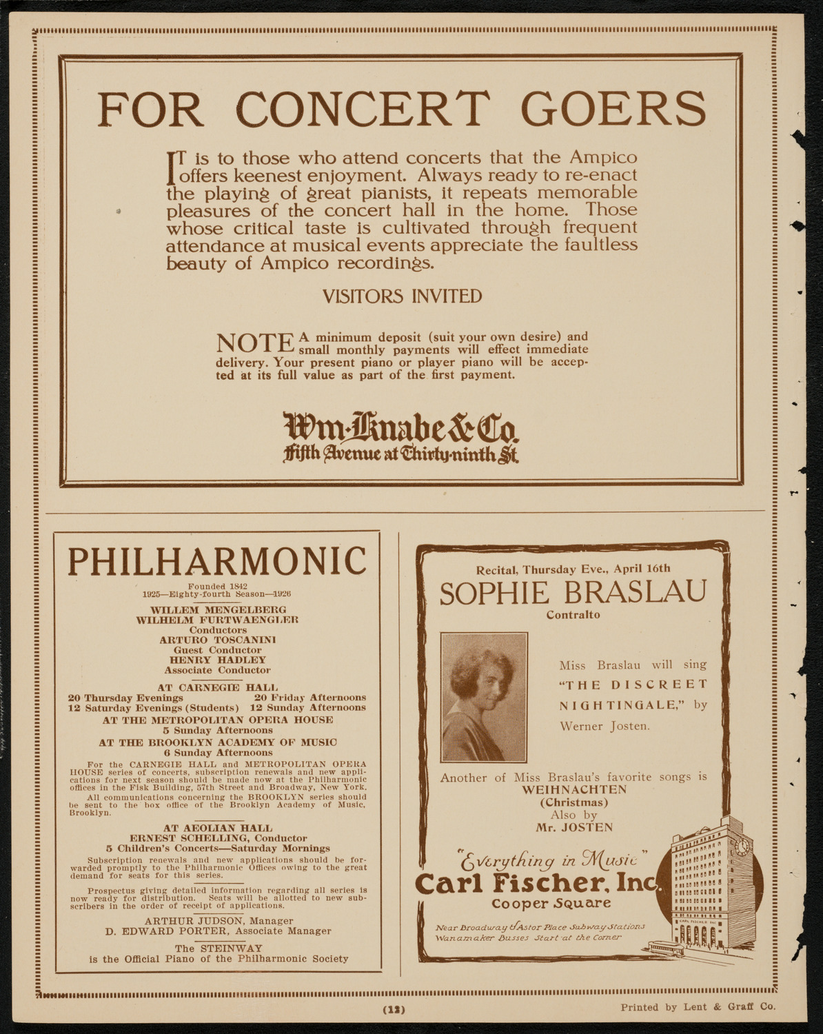 Farewell Concert and Meeting for R. Abramowitch, April 19, 1925, program page 12