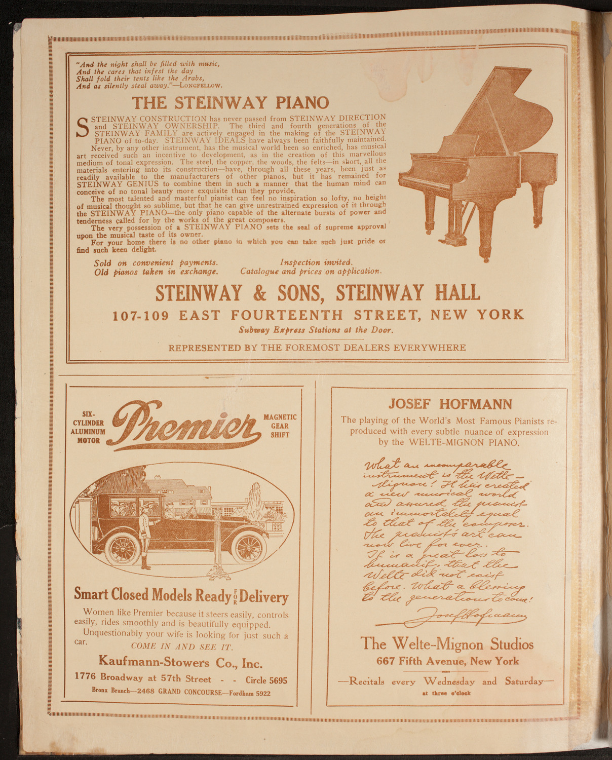 New Symphony Orchestra, May 2, 1919, program page 4