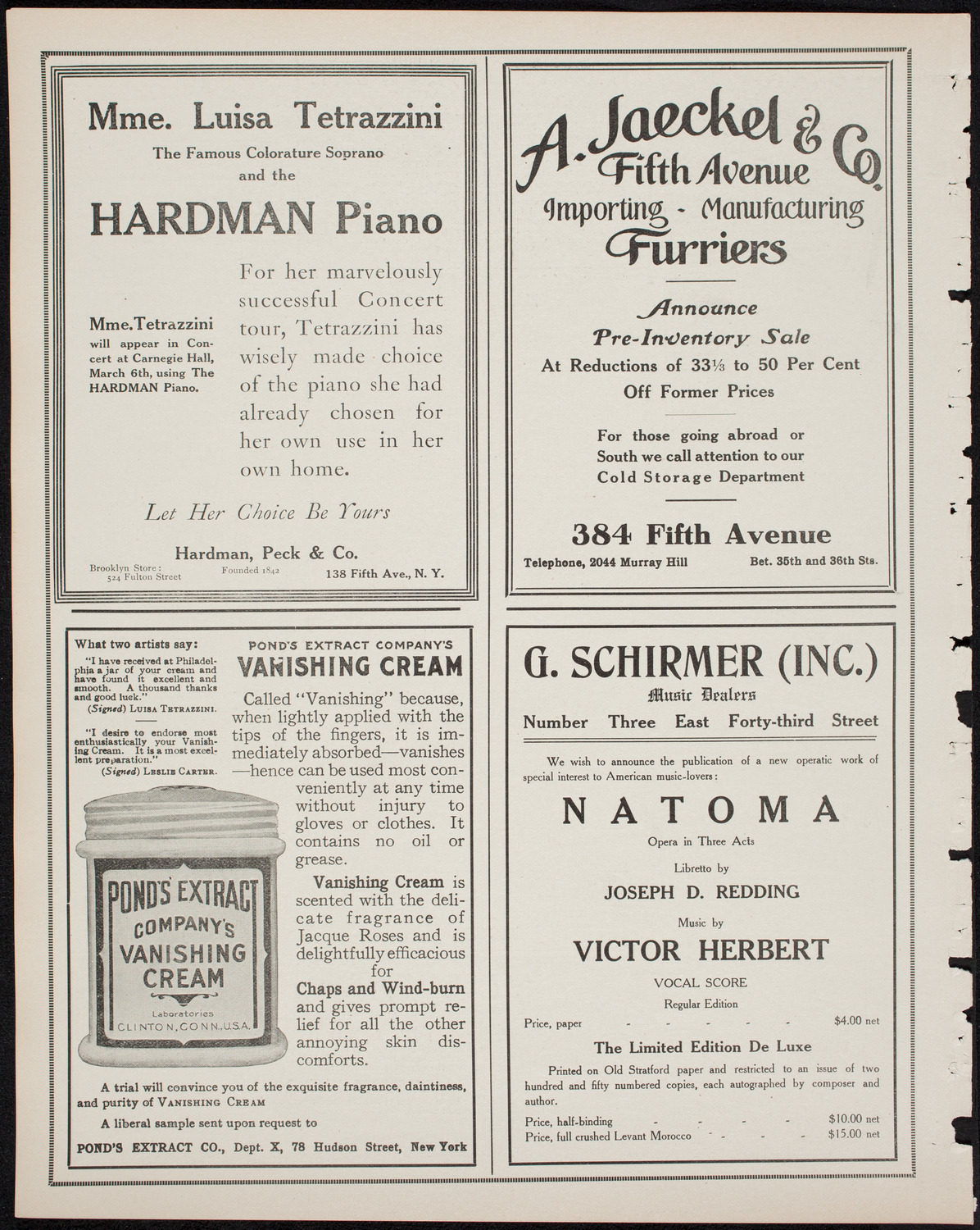 Farnsworth's Travel Talks, March 6, 1911, program page 8