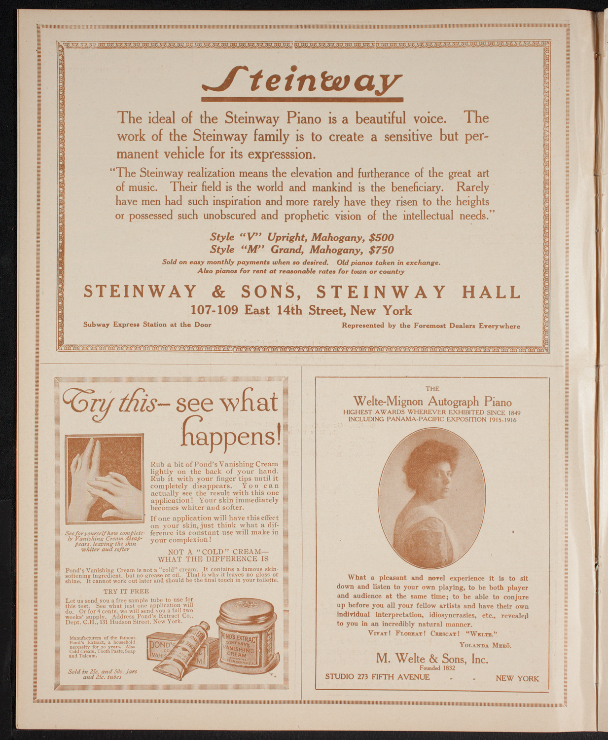 New York Symphony Orchestra, March 15, 1916, program page 4