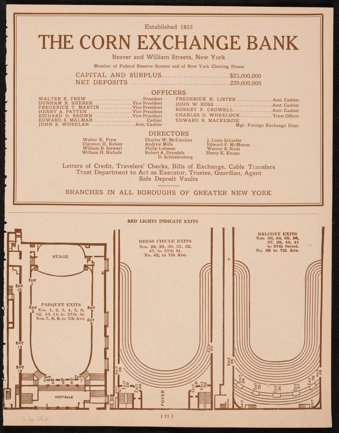 New York Symphony Orchestra, January 2, 1925, program page 11