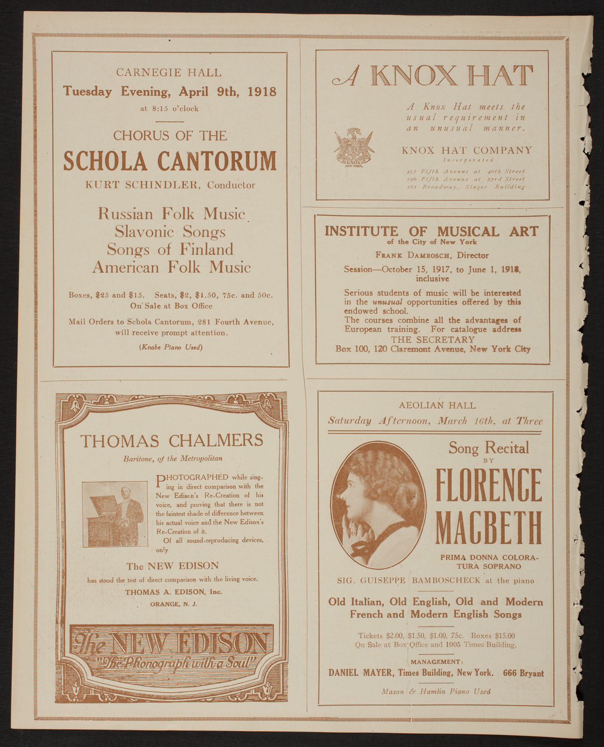 Ethel Leginska, Piano, March 11, 1918, program page 2