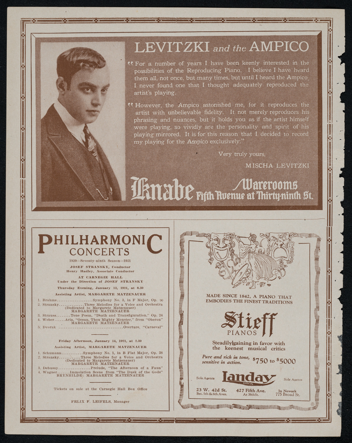Reinald Werrenrath, Baritone, January 9, 1921, program page 12