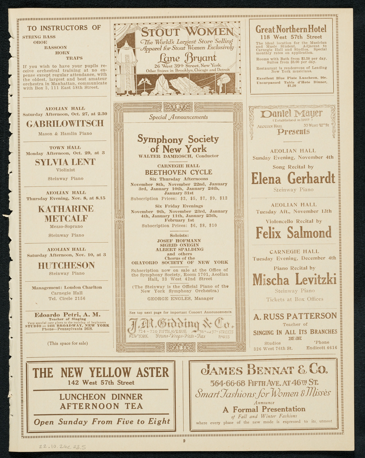 Paul Althouse and Arthur Middleton, October 24, 1923, program page 9