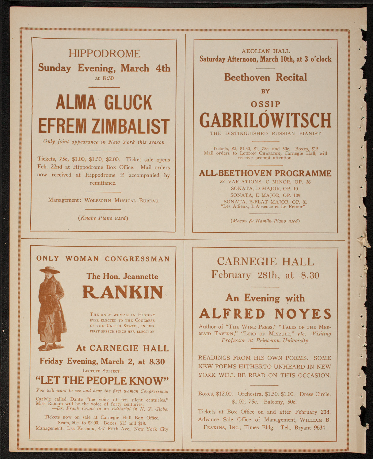 New York Symphony Orchestra, February 24, 1917, program page 10