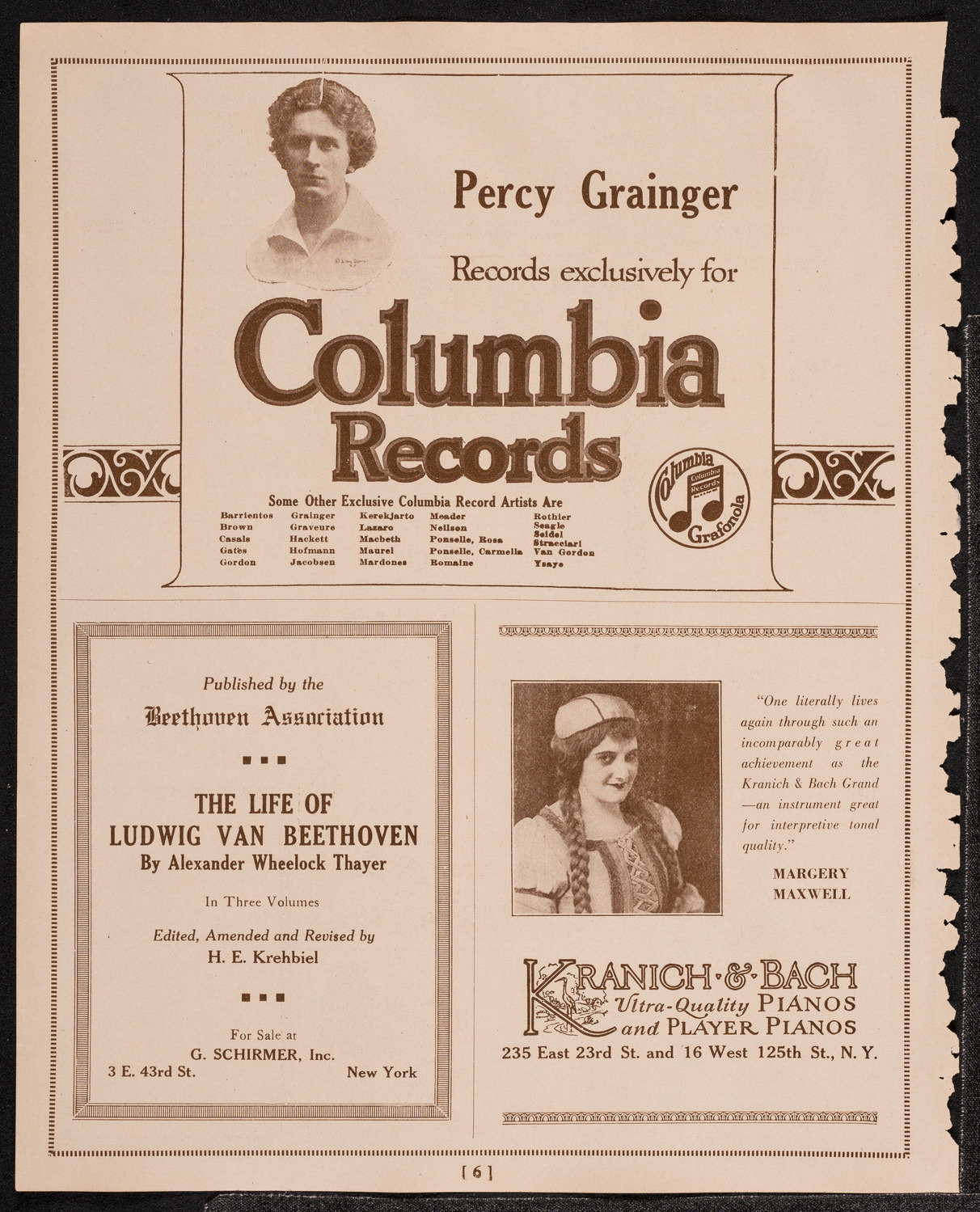 New York Symphony Orchestra, December 29, 1921, program page 6