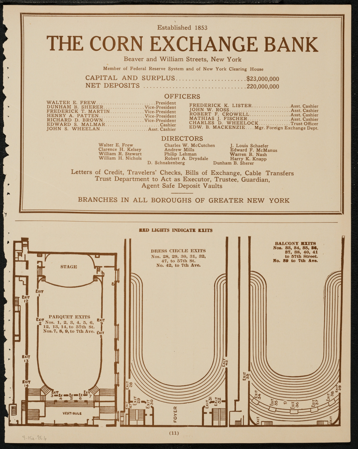 New York Banks' Glee Club, April 15, 1925, program page 11