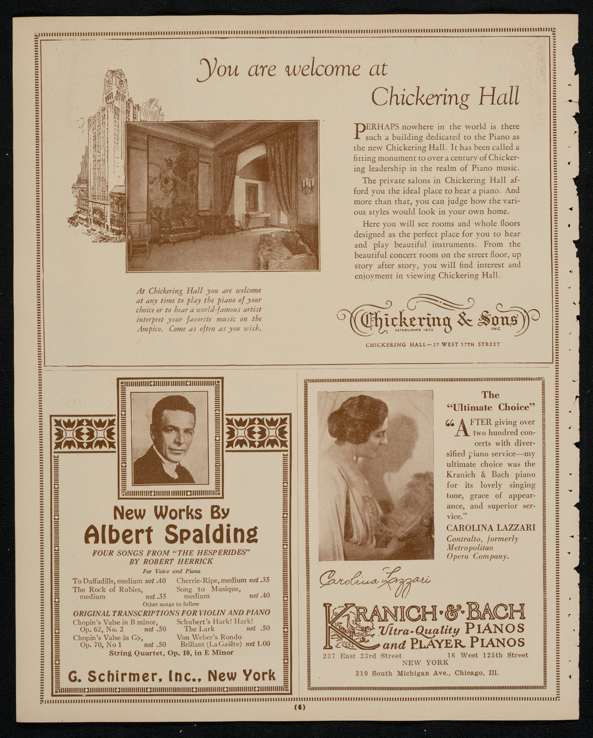 Lea Luboshutz, Violin, November 21, 1925, program page 6