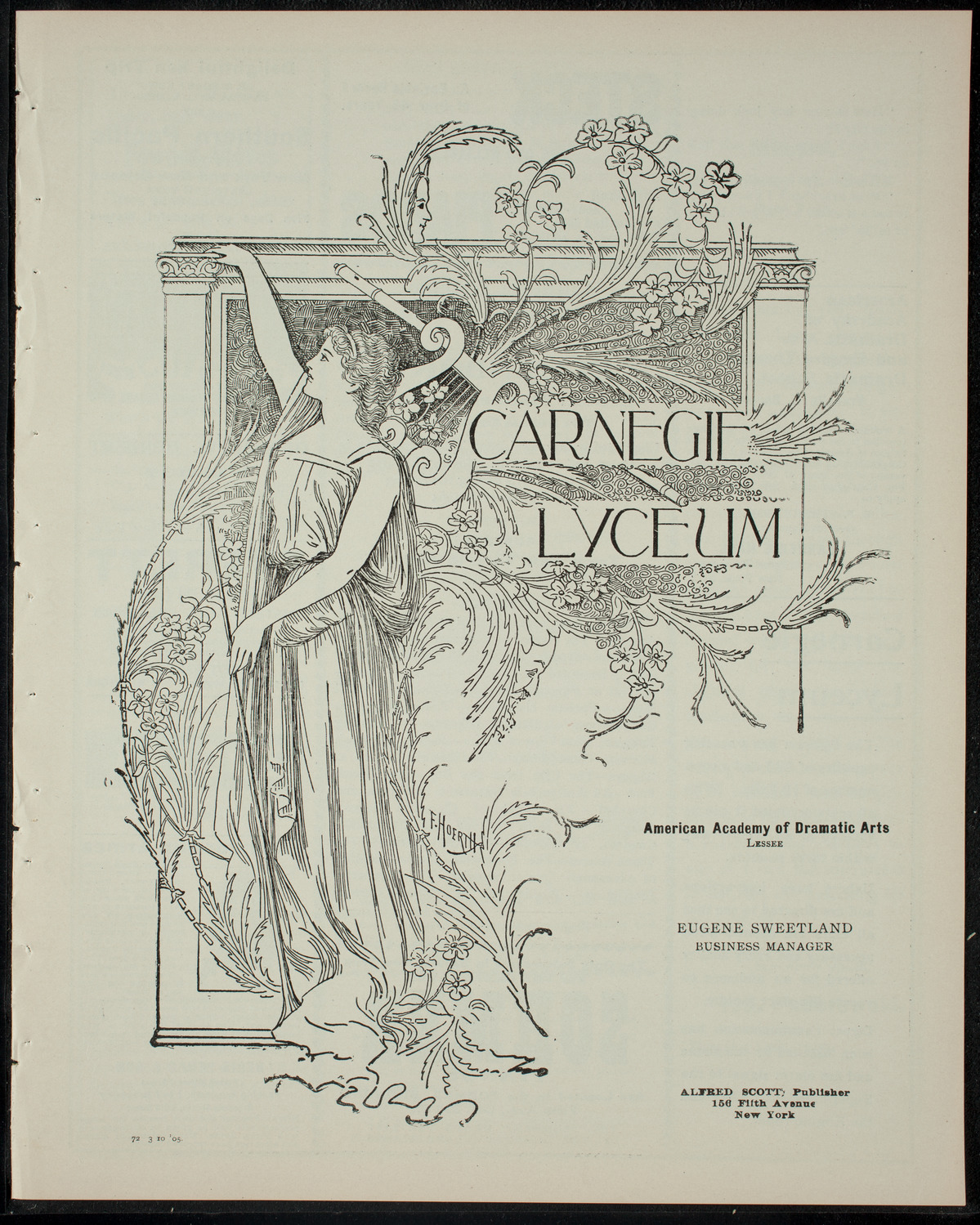 Elmendorf Lecture: From New York to Algiers, March 10, 1905, program page 1