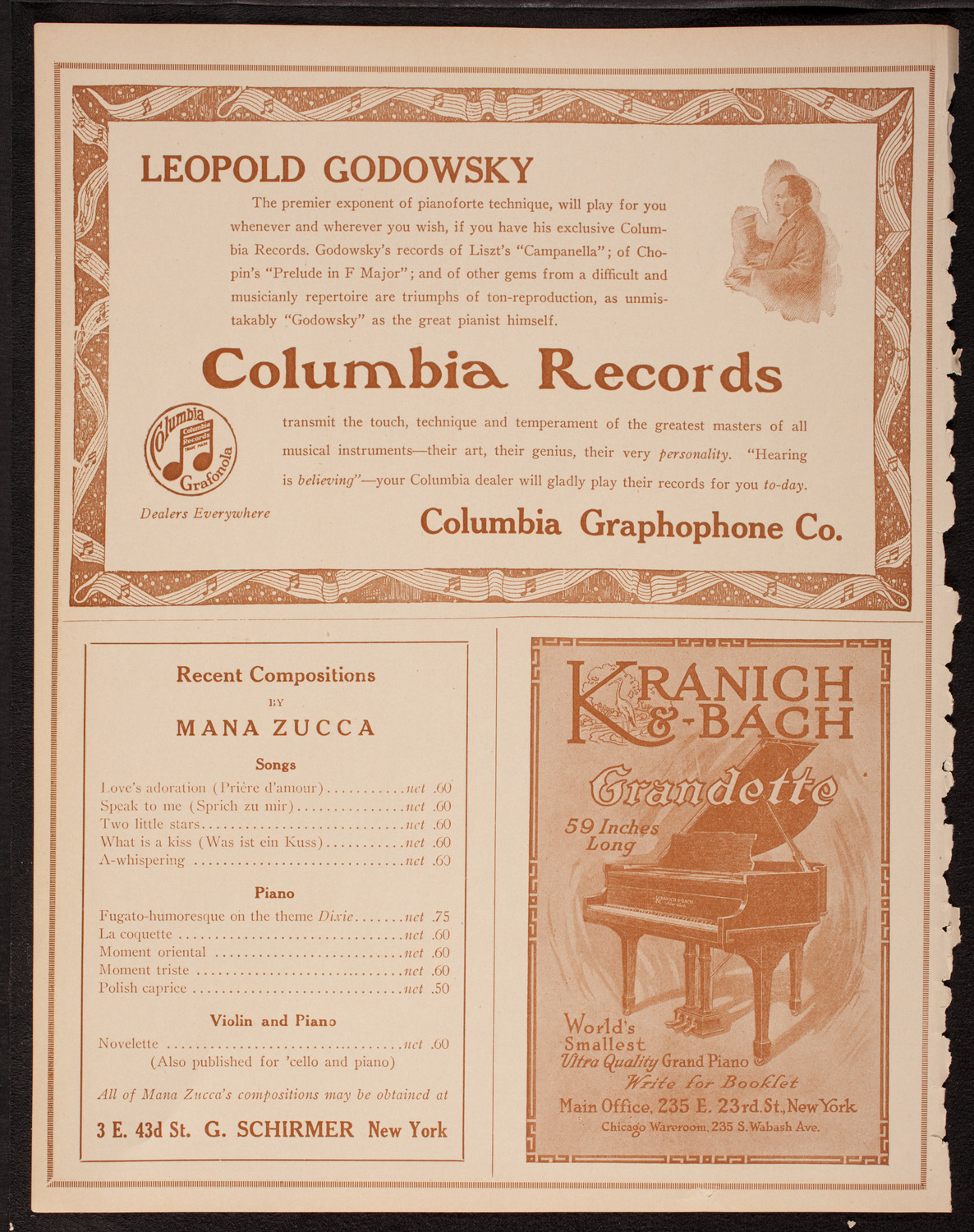 Mischa Elman, Violin, October 21, 1917, program page 6