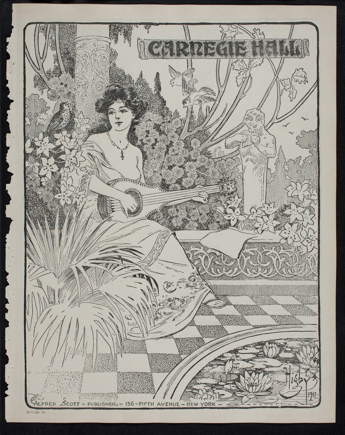 New York Philharmonic, November 23, 1911, program page 1