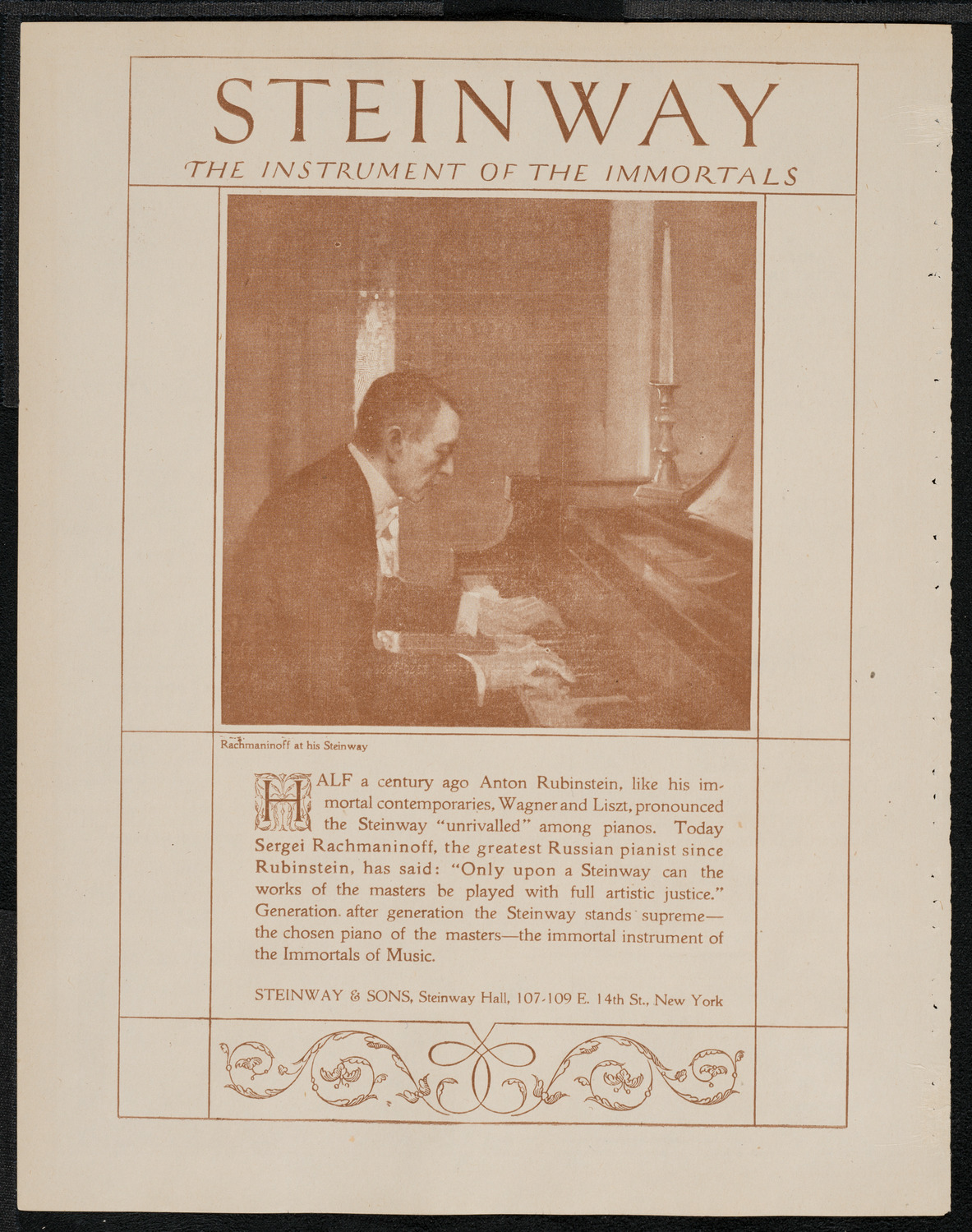 National Symphony Orchestra, February 24, 1921, program page 4