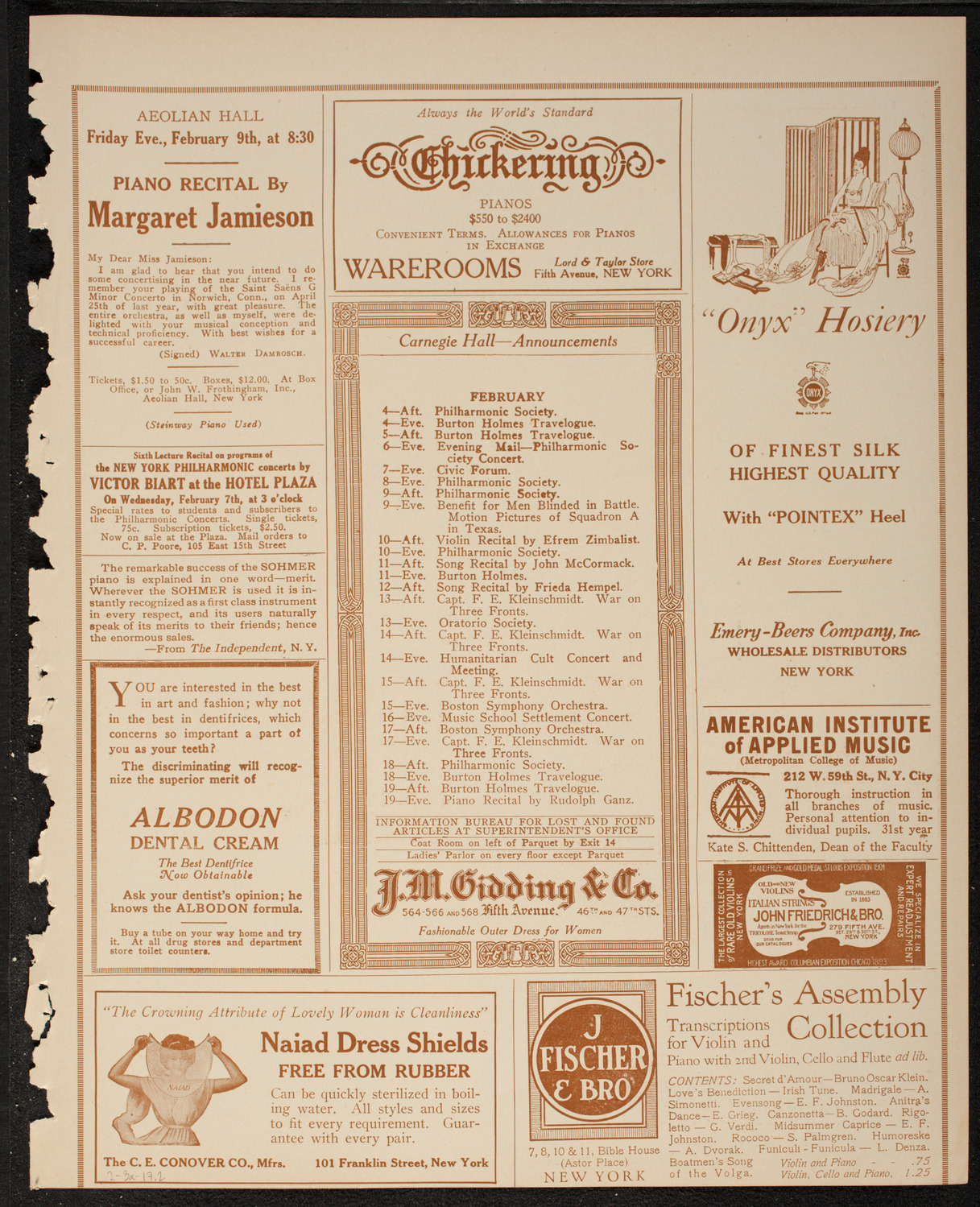 Symphony Concert for Young People, February 3, 1917, program page 3