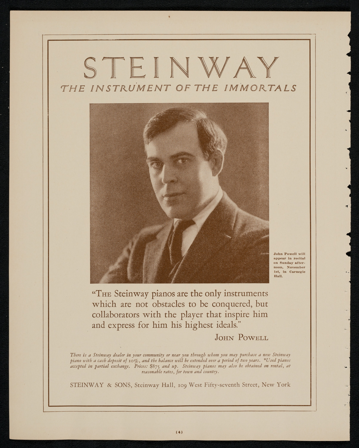 Zlatko Balokovic, Violin, October 28, 1925, program page 4