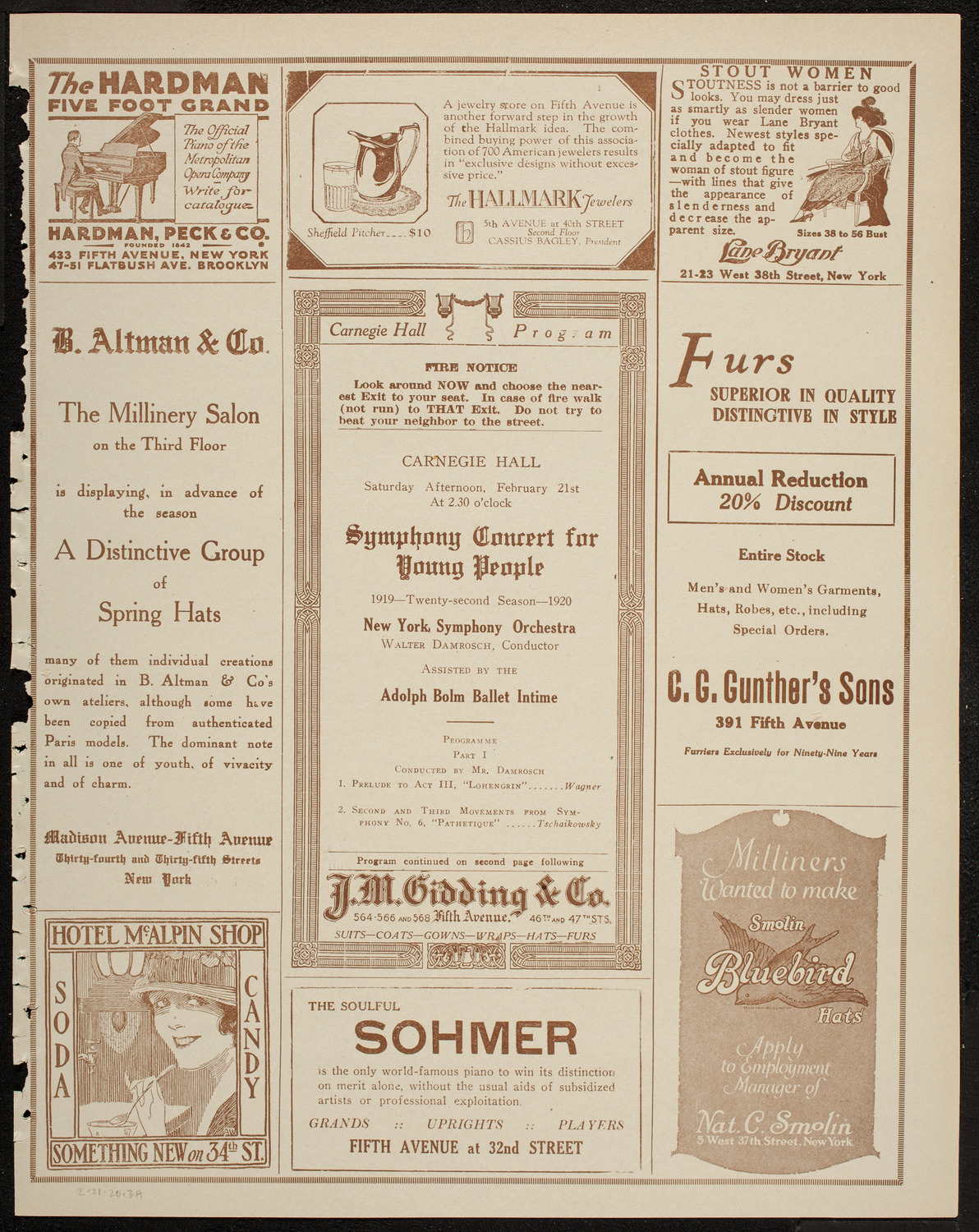 Symphony Concert for Young People, February 21, 1920, program page 5