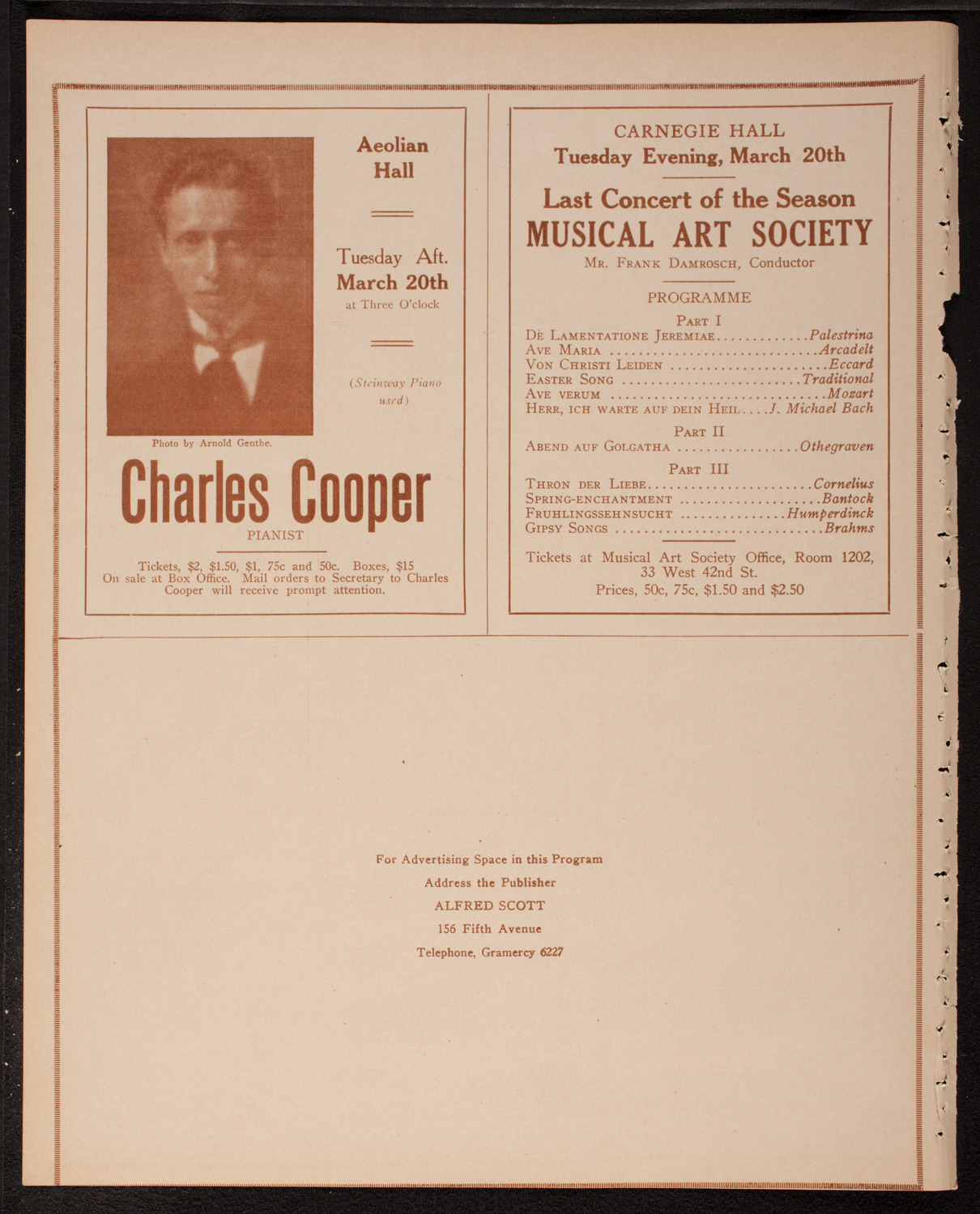 New York Philharmonic, March 4, 1917, program page 10