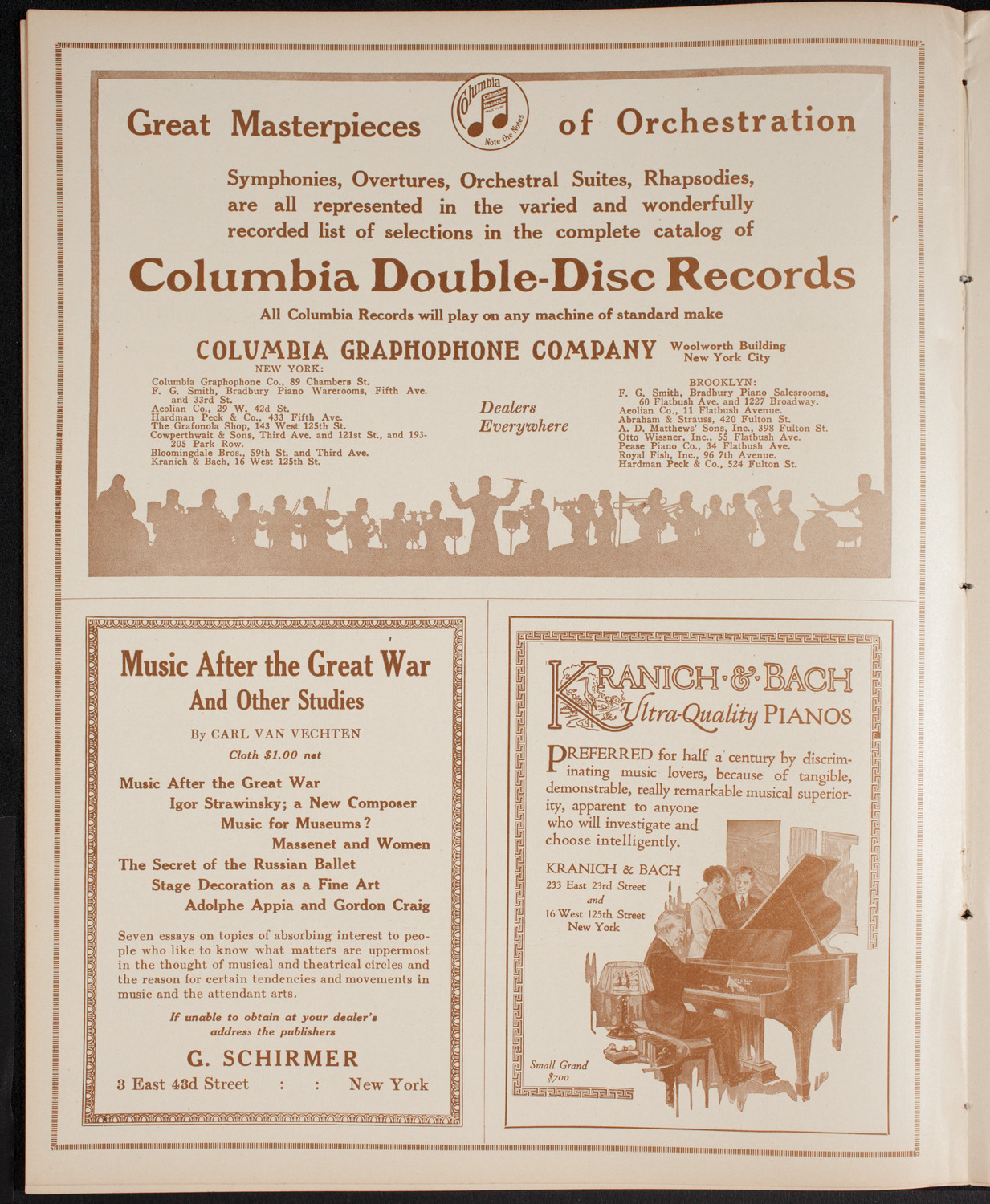 New York Philharmonic, January 14, 1916, program page 6