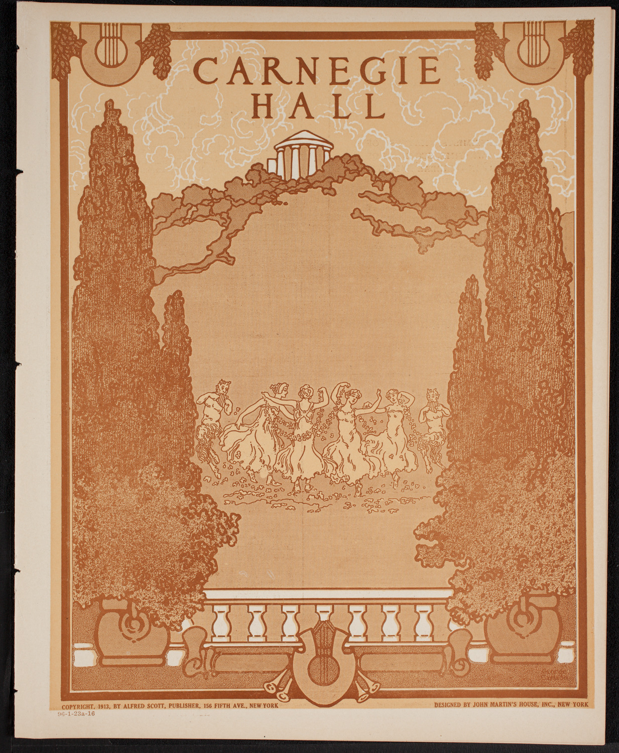 New York Philharmonic, January 23, 1916, program page 1