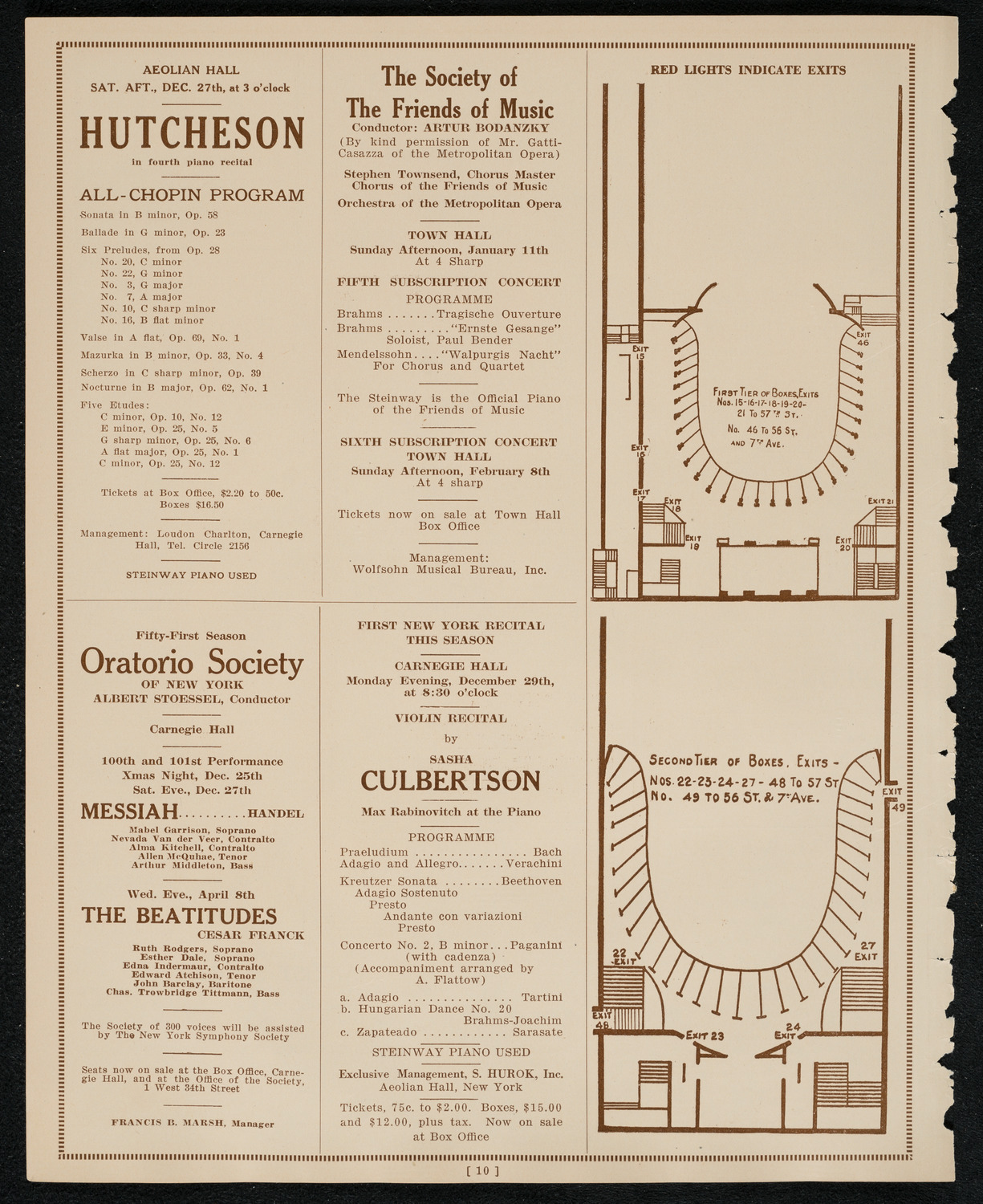 Chanuka Concert for the Benefit of the Rabbi Jacob Joseph School, December 21, 1924, program page 10