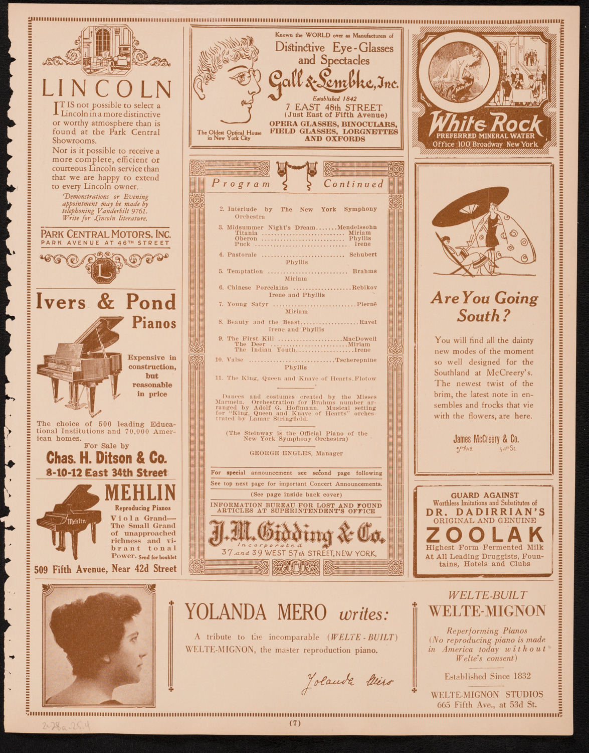 Symphony Concert for Young People, February 28, 1925, program page 7