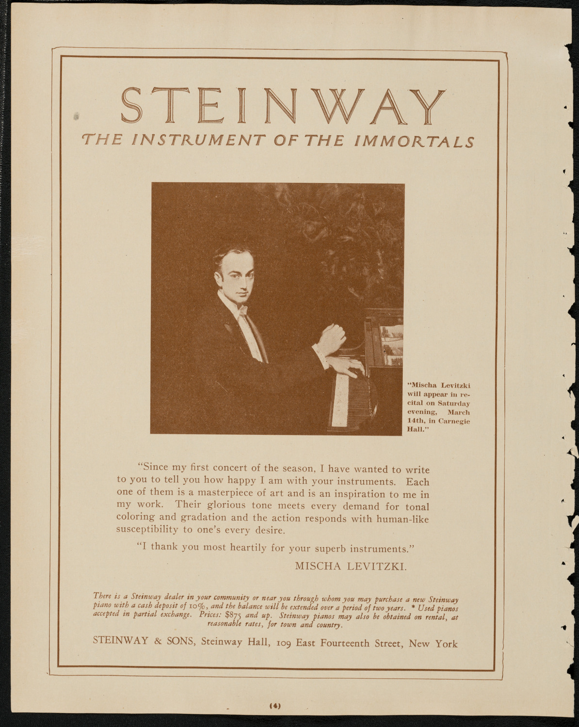 Boston Symphony Orchestra, March 12, 1925, program page 4