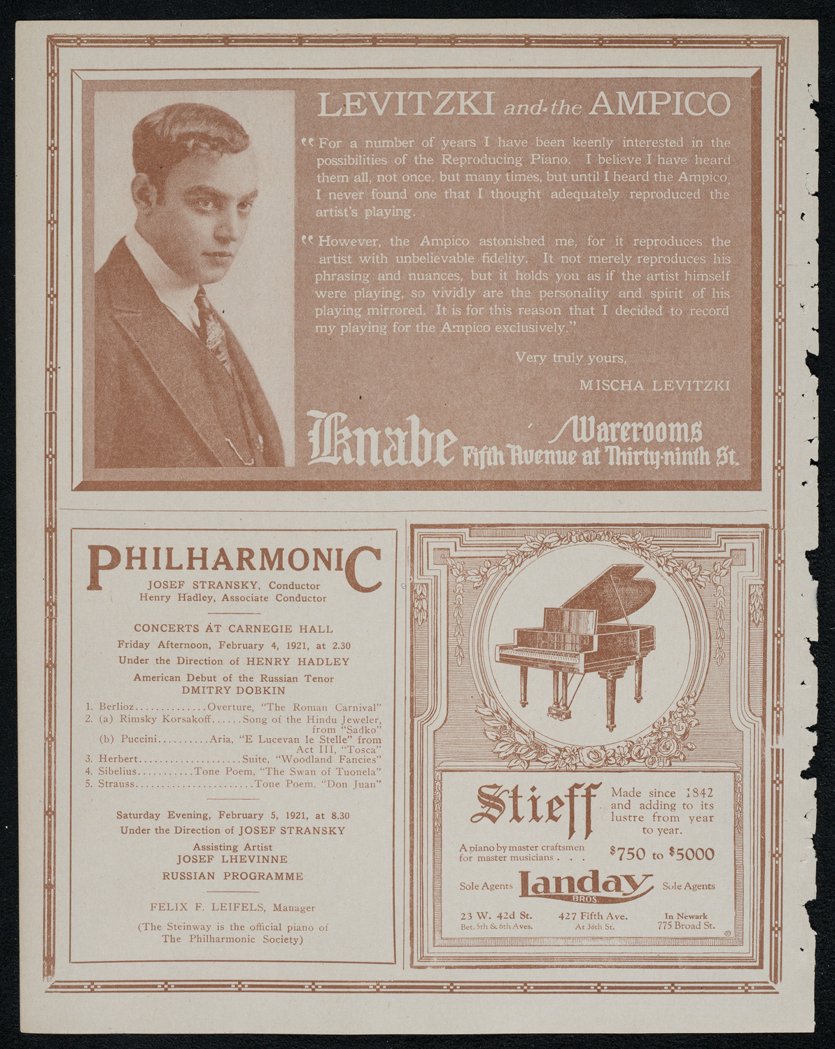 Boston Symphony Orchestra, February 3, 1921, program page 12