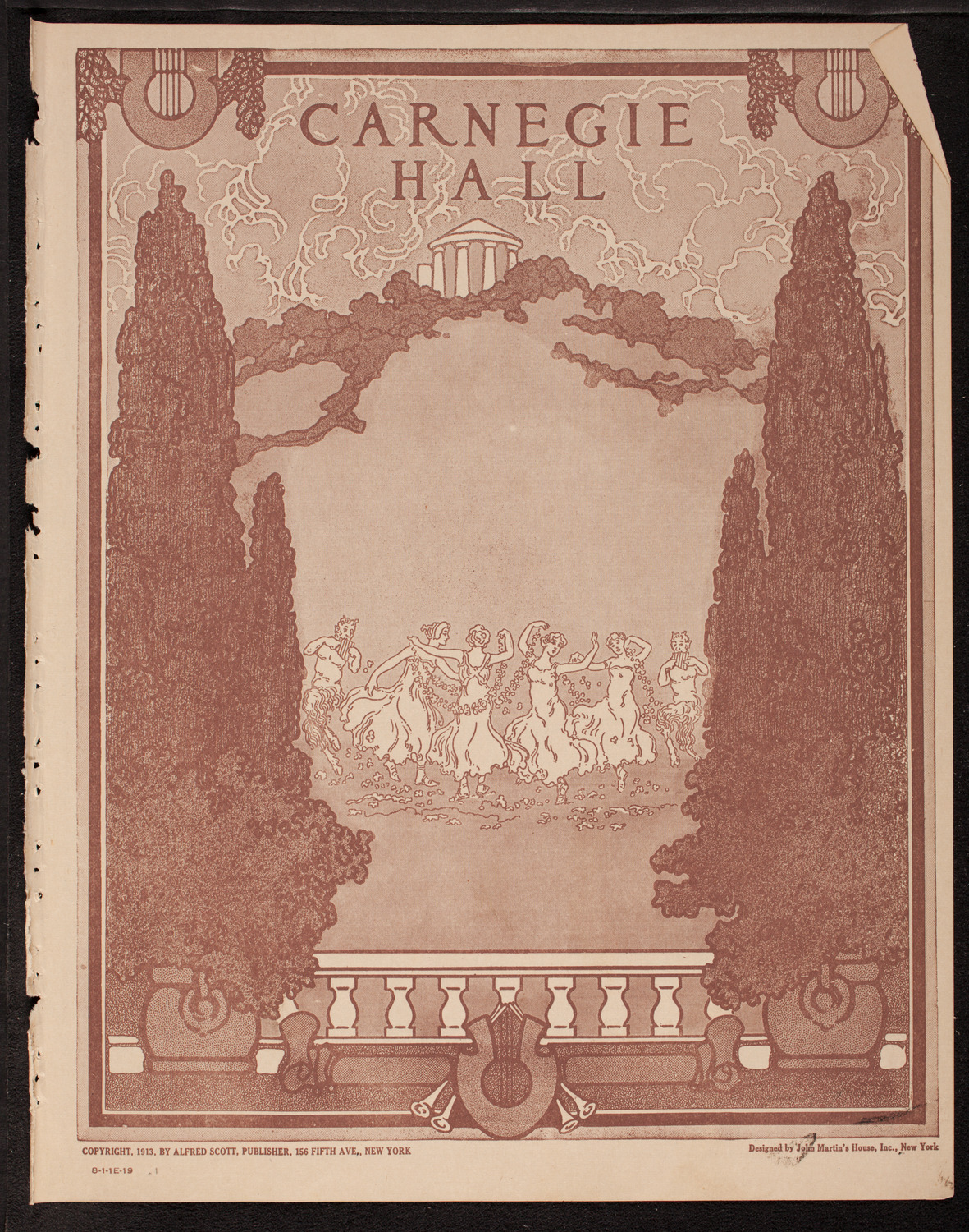 The Famous Palestine Music Ensemble "Zimro", November 1, 1919, program page 1