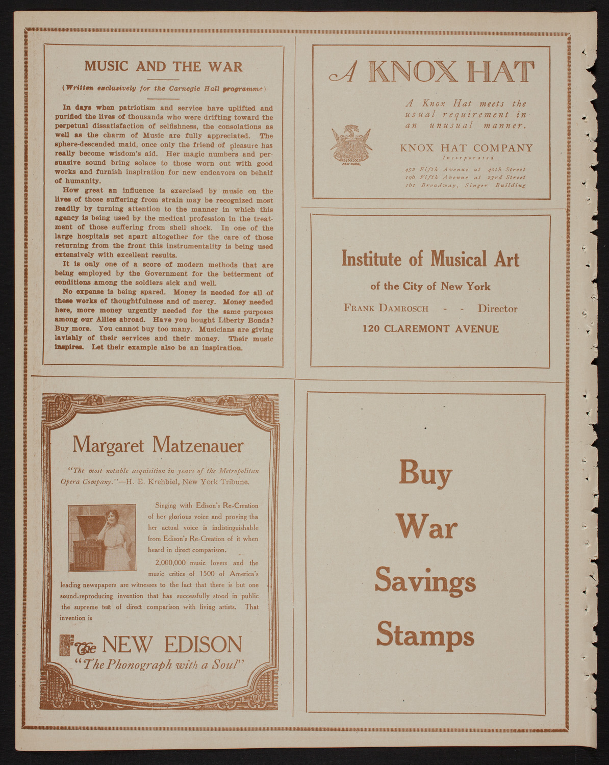 Meeting: The Humanitarian Cult, May 27, 1918, program page 2