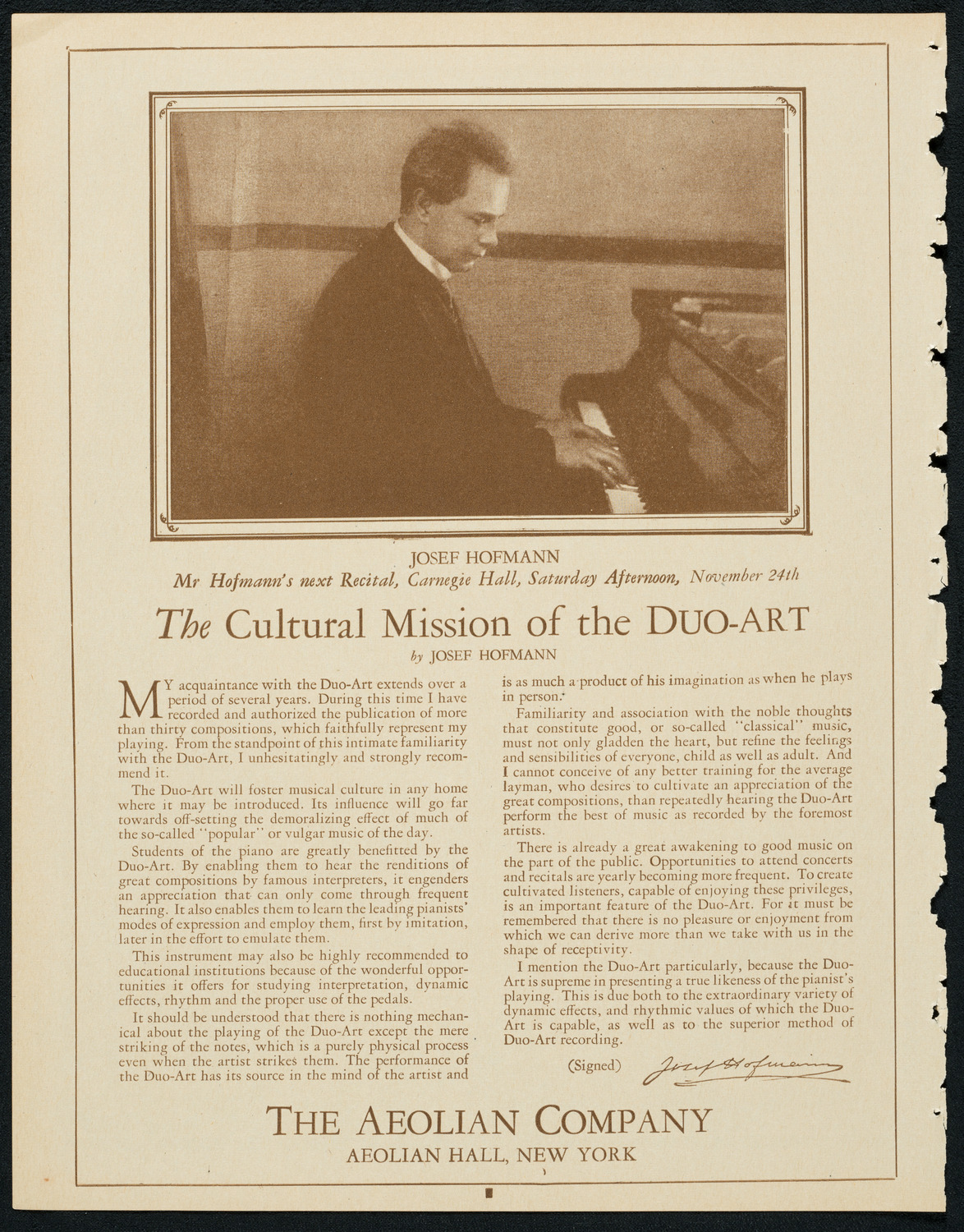 New York Philharmonic, November 23, 1923, program page 2