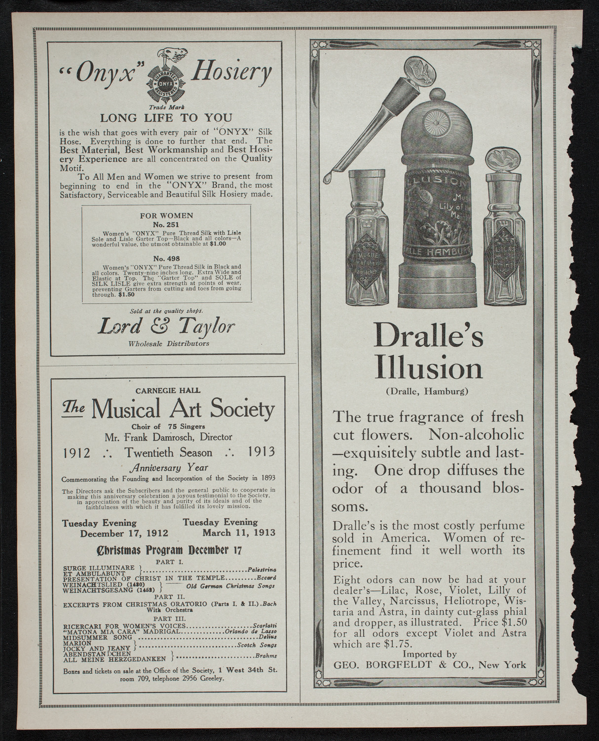 Eugène Ysaÿe, Violin, with the New York Philharmonic, December 10, 1912, program page 8