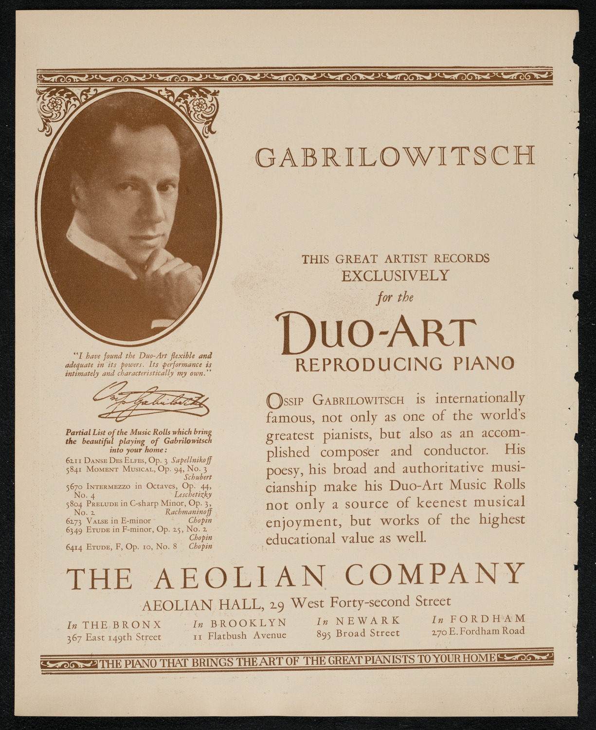 Carlos Sedano, Violin, December 8, 1924, program page 2