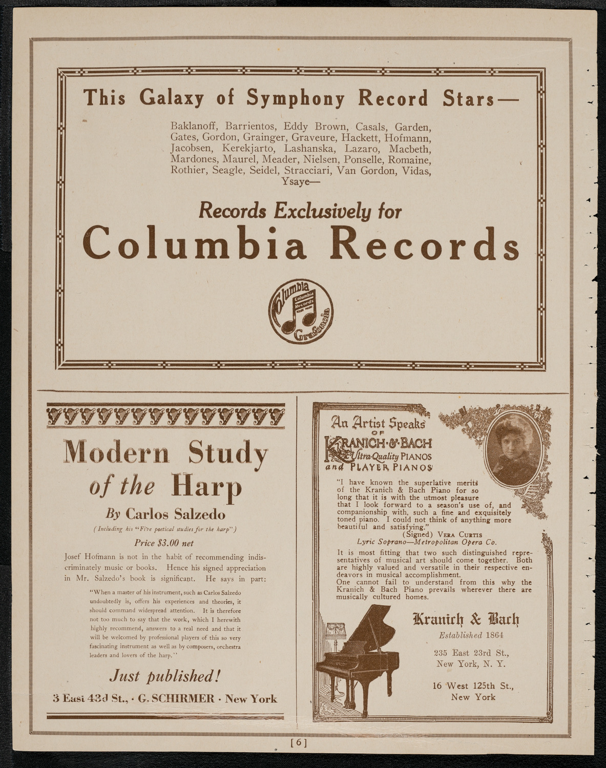 Mecca Temple of New York: Ancient Arabic Order of the Nobles of the Mystic Shrine, March 30, 1921, program page 6