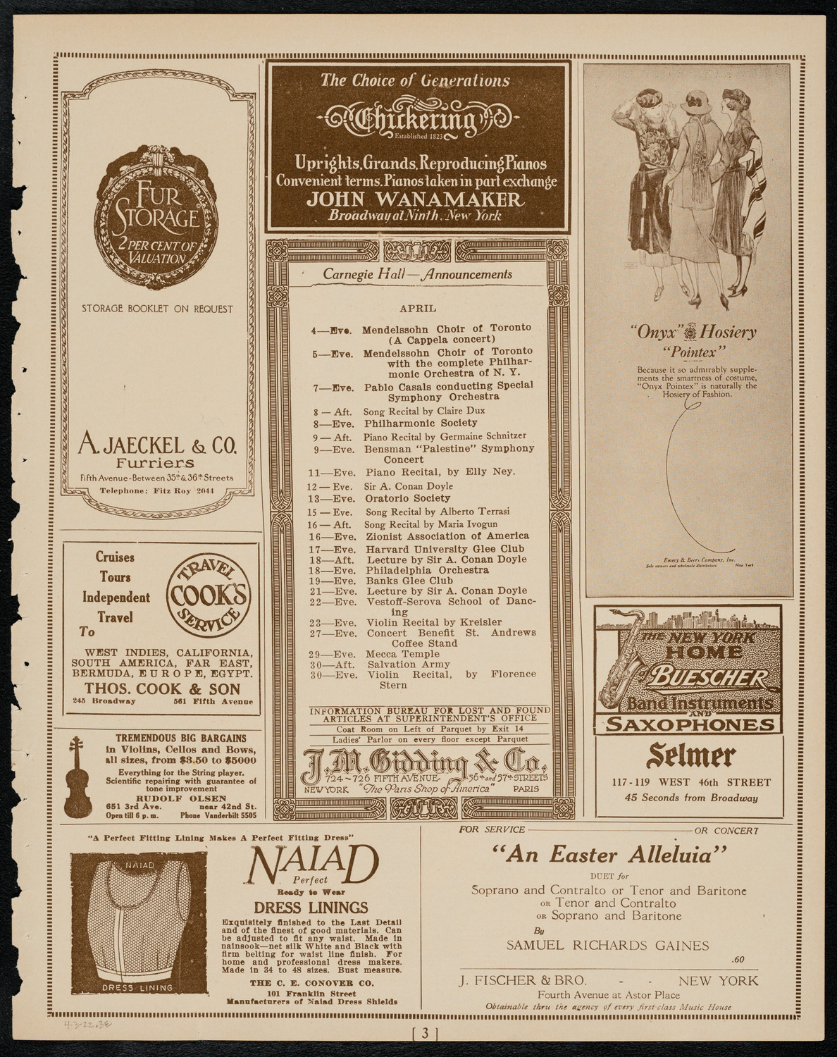 Negro Singing Society/ Benefit: Manassas Industrial School, April 3, 1922, program page 3