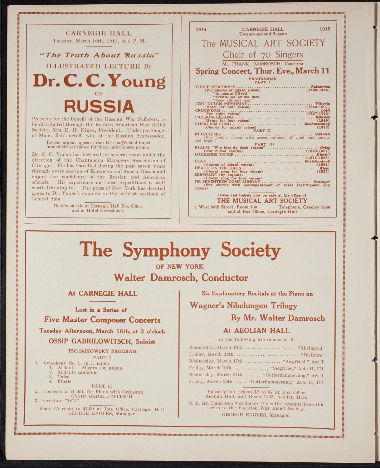 Debate: The War and What Caused It, March 9, 1915, program page 8