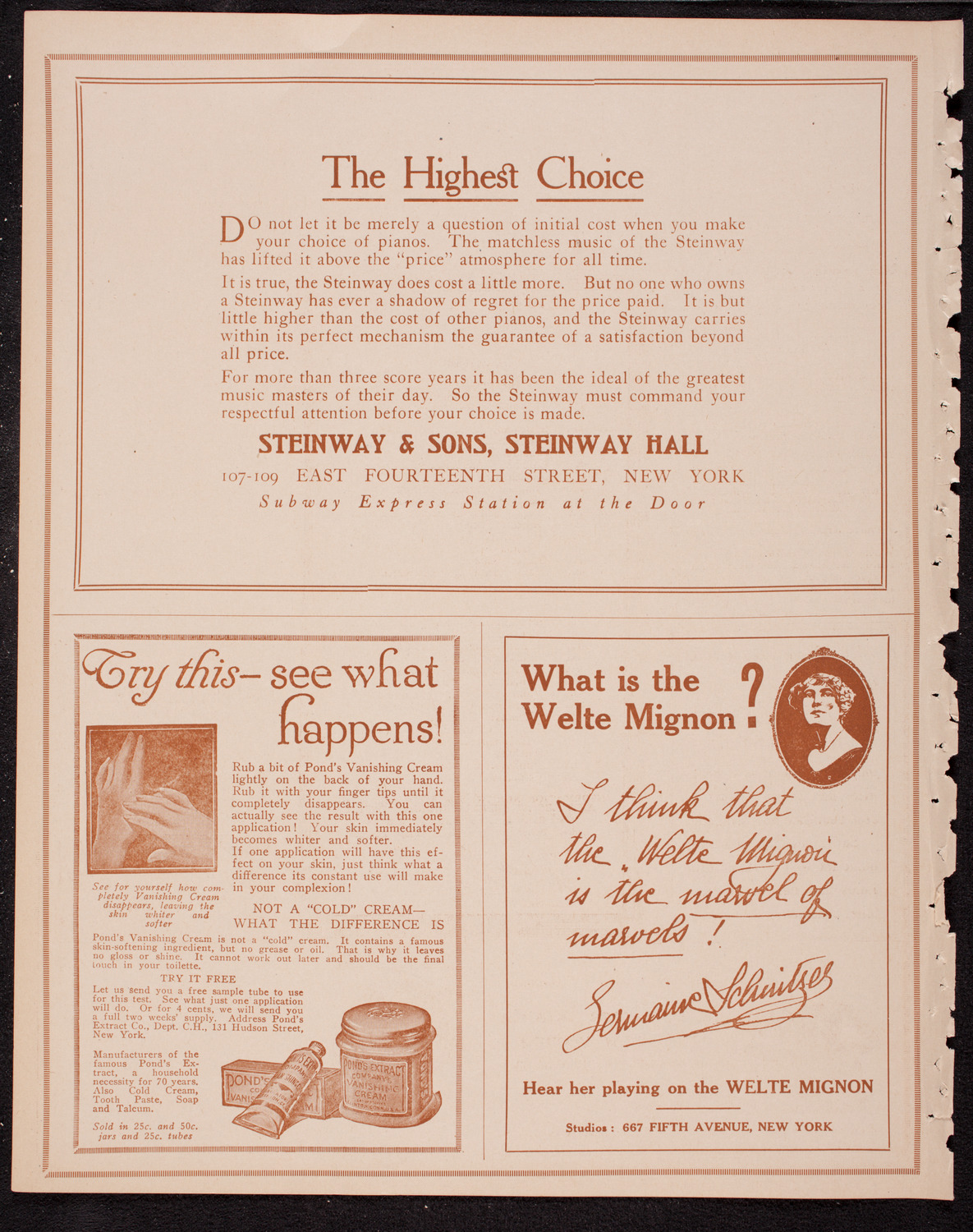 Home Symphony Concert: New York Philharmonic, December 13, 1916, program page 4