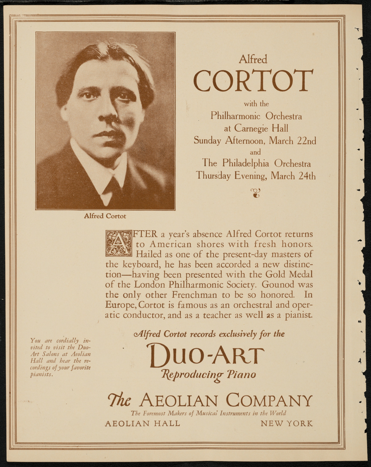 New York Philharmonic, March 22, 1925, program page 2