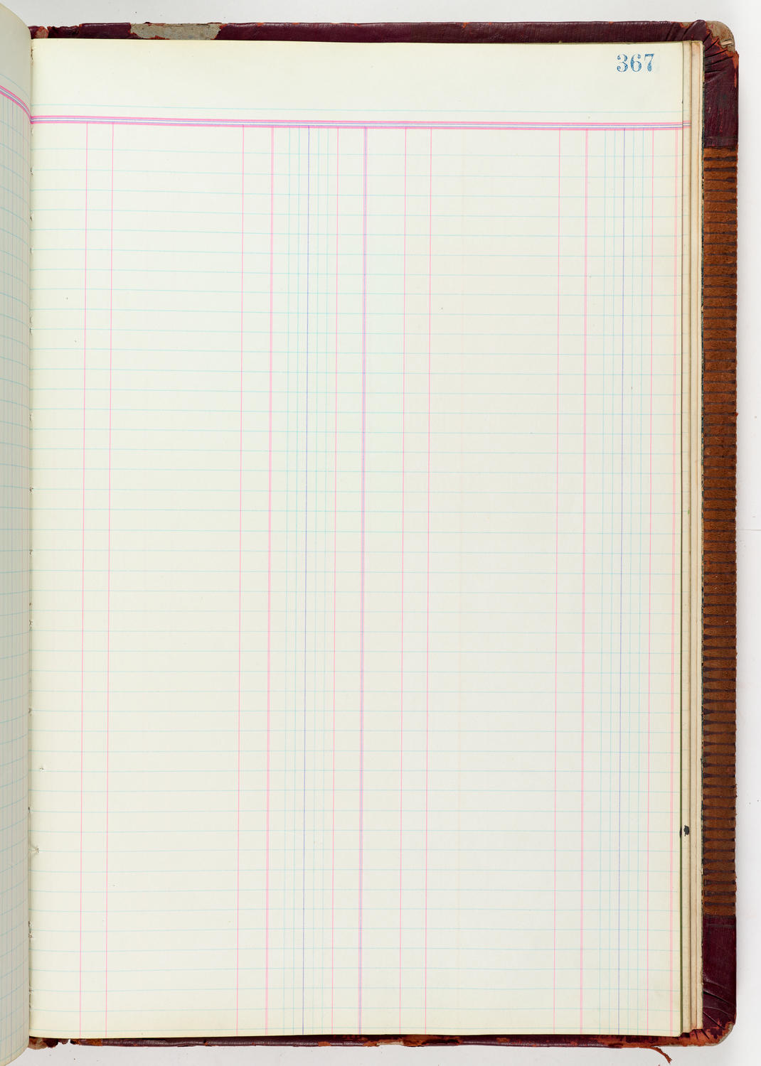 Music Hall Accounting Ledger Journal, volume 6, page 367