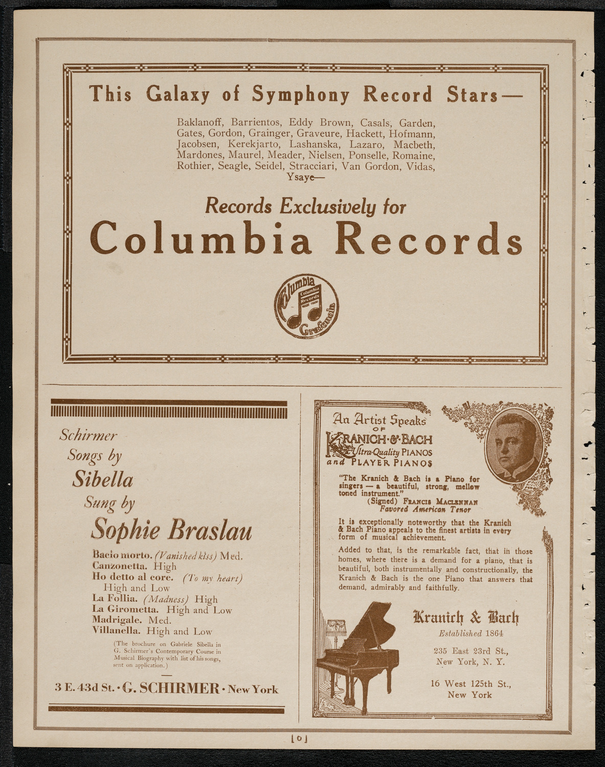 National Symphony Orchestra, April 12, 1921, program page 6