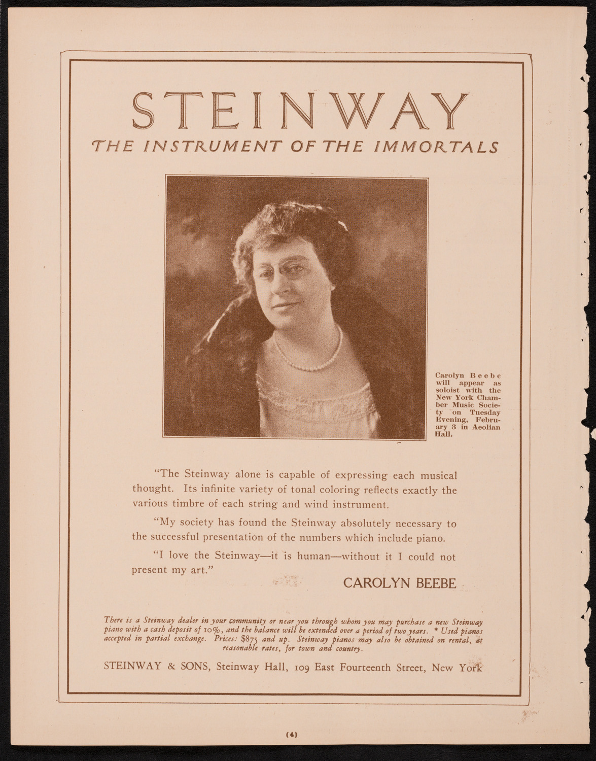 Concert and Benefit for Odd Fellows' Orphan Asylum, February 1, 1925, program page 4