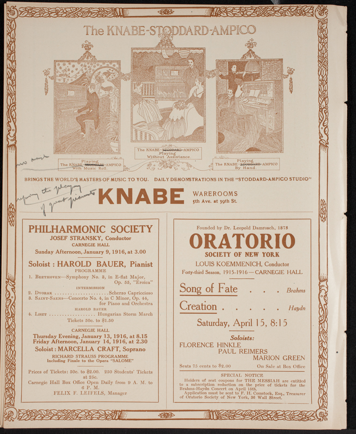 Lecture by Ellis Ashmead-Bartlett, January 7, 1916, program page 12