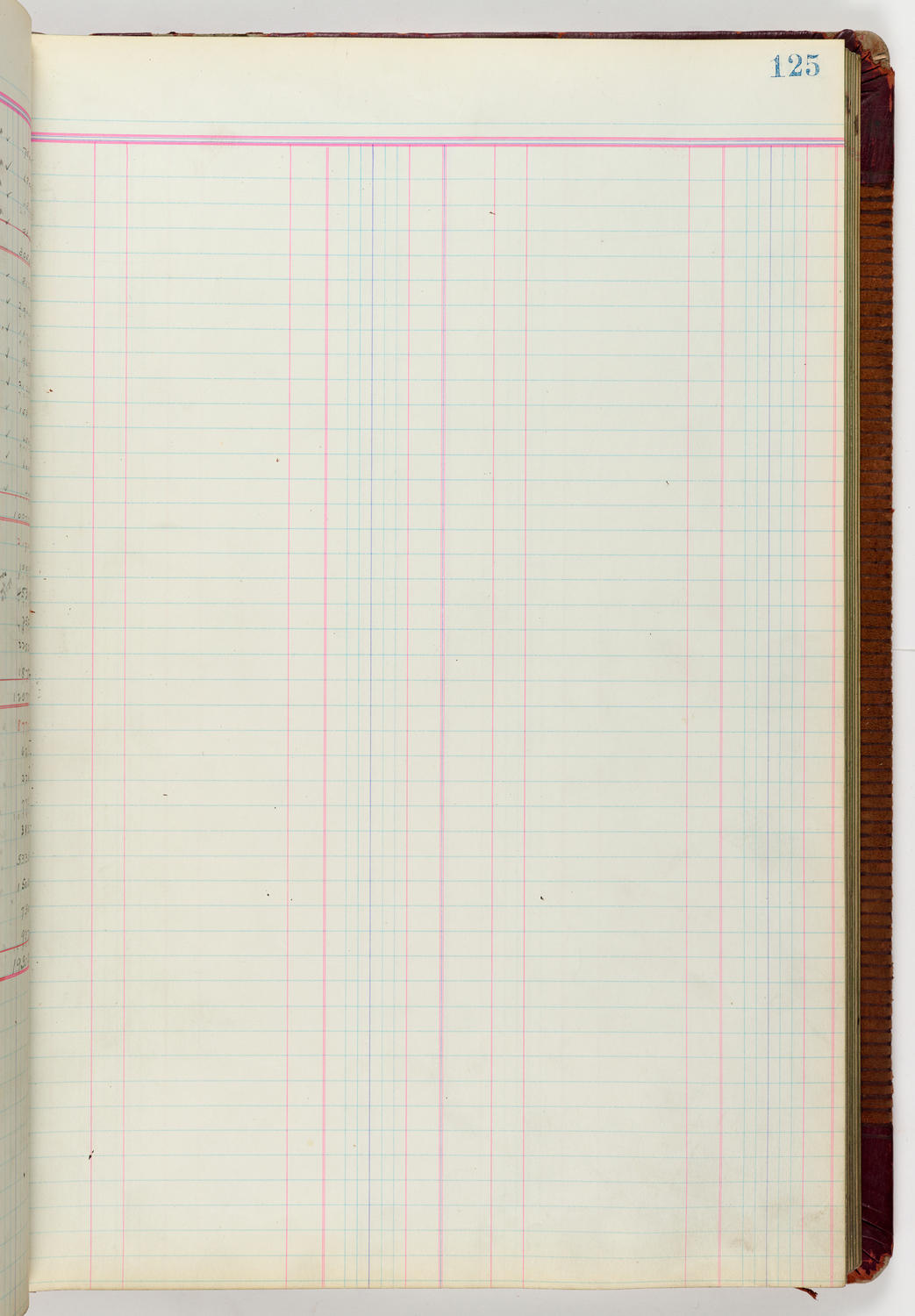 Music Hall Accounting Ledger Journal, volume 6, page 125
