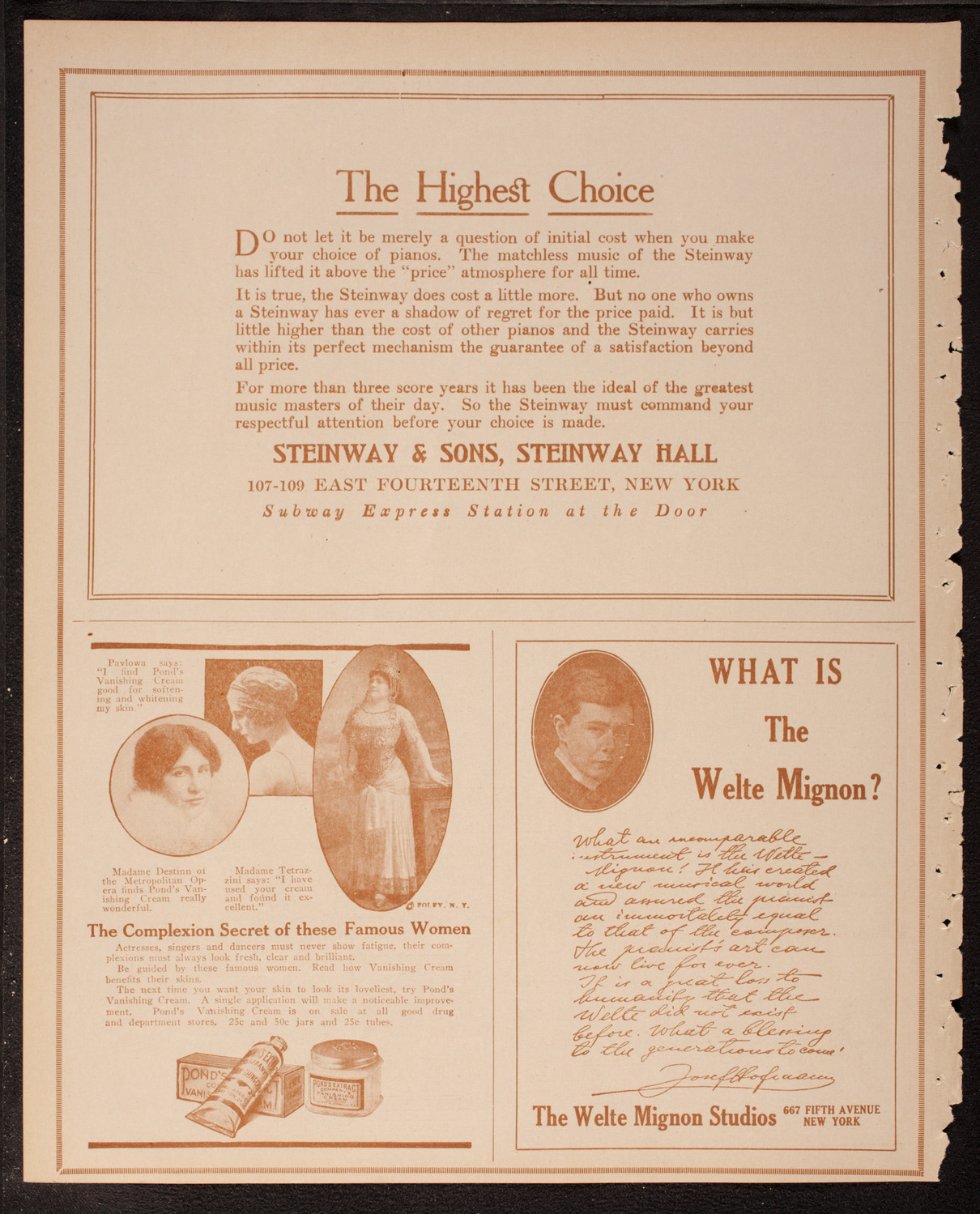 Meeting: The Humanitarian Cult, April 10, 1917, program page 4