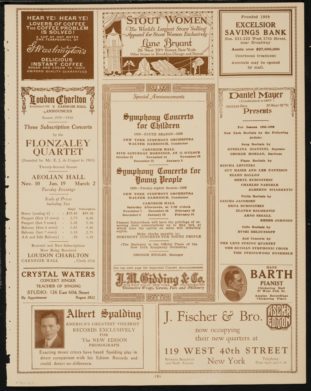 Meeting: Columbia Presbyterian Medical Center, April 30, 1925, program page 9
