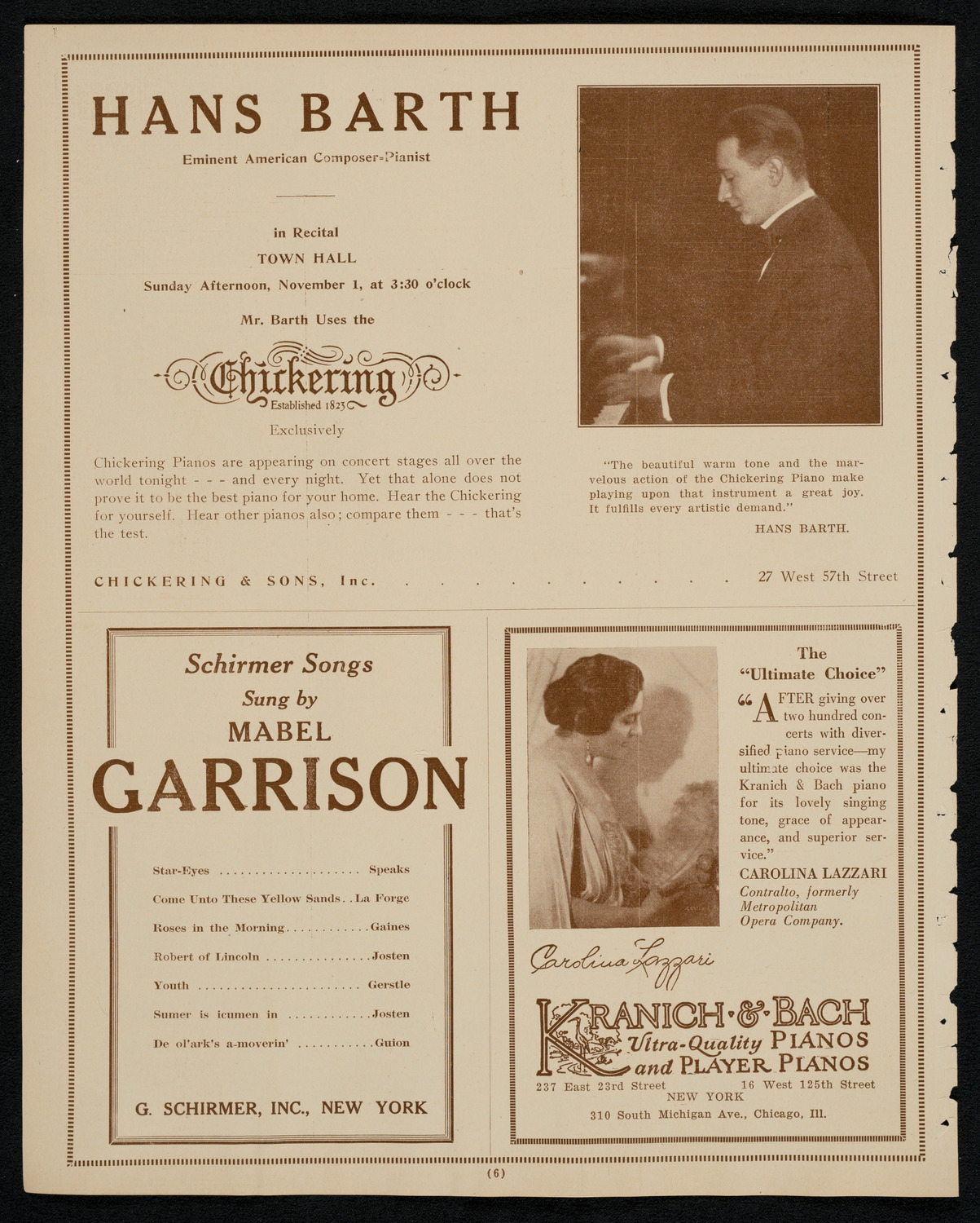 State Symphony Orchestra of New York, October 24, 1925, program page 6