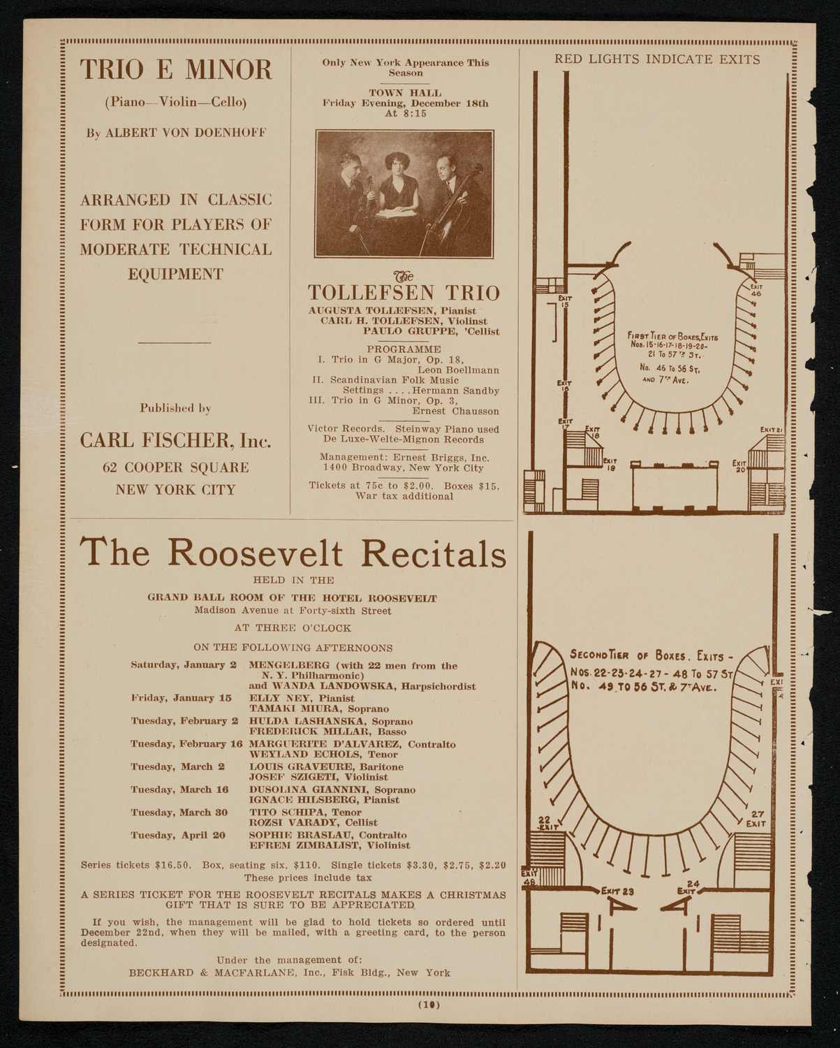 Cleveland Orchestra, December 13, 1925, program page 10